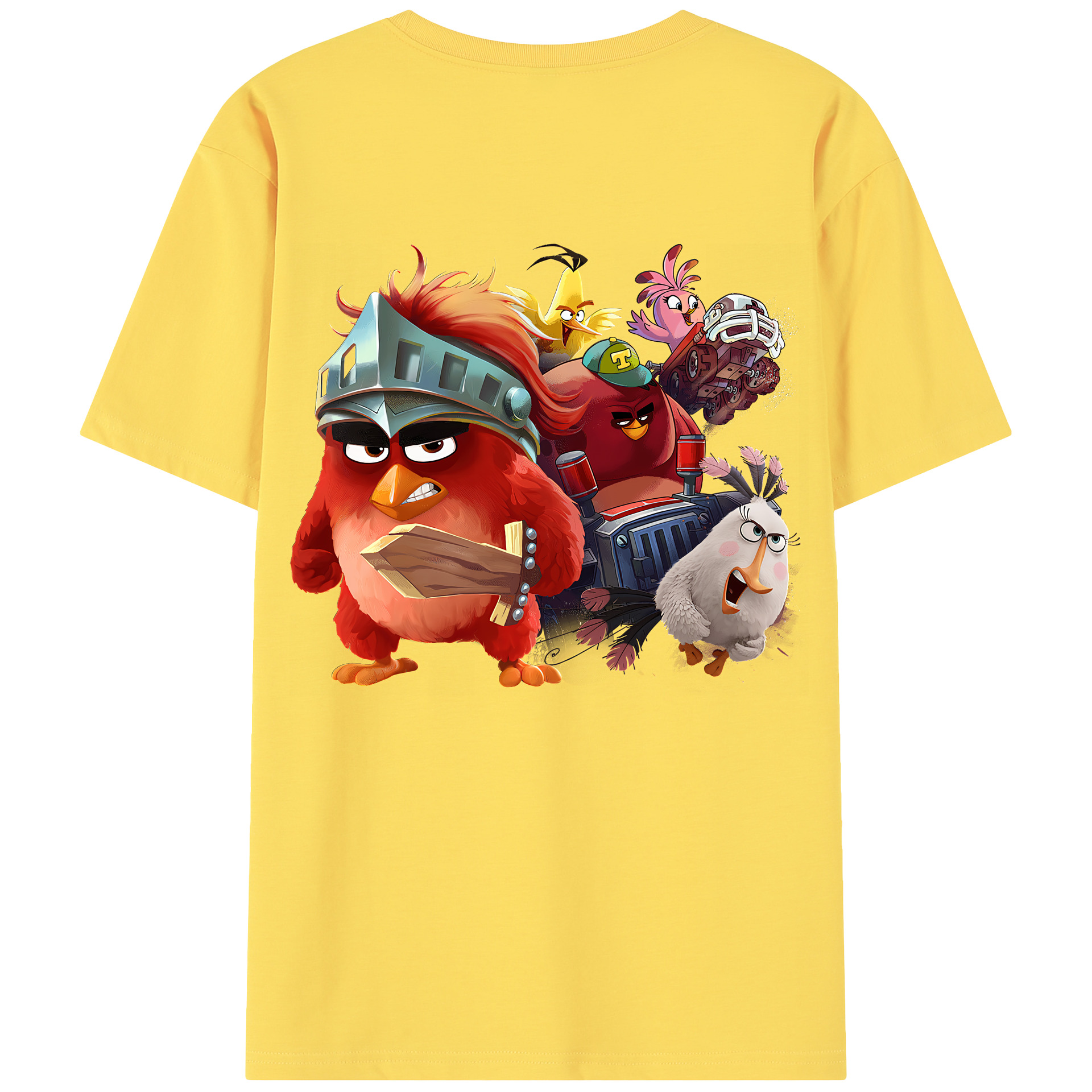 （画像用） Angry Birds アングリーバード 綿100％半袖Tシャツ（背面プリント）