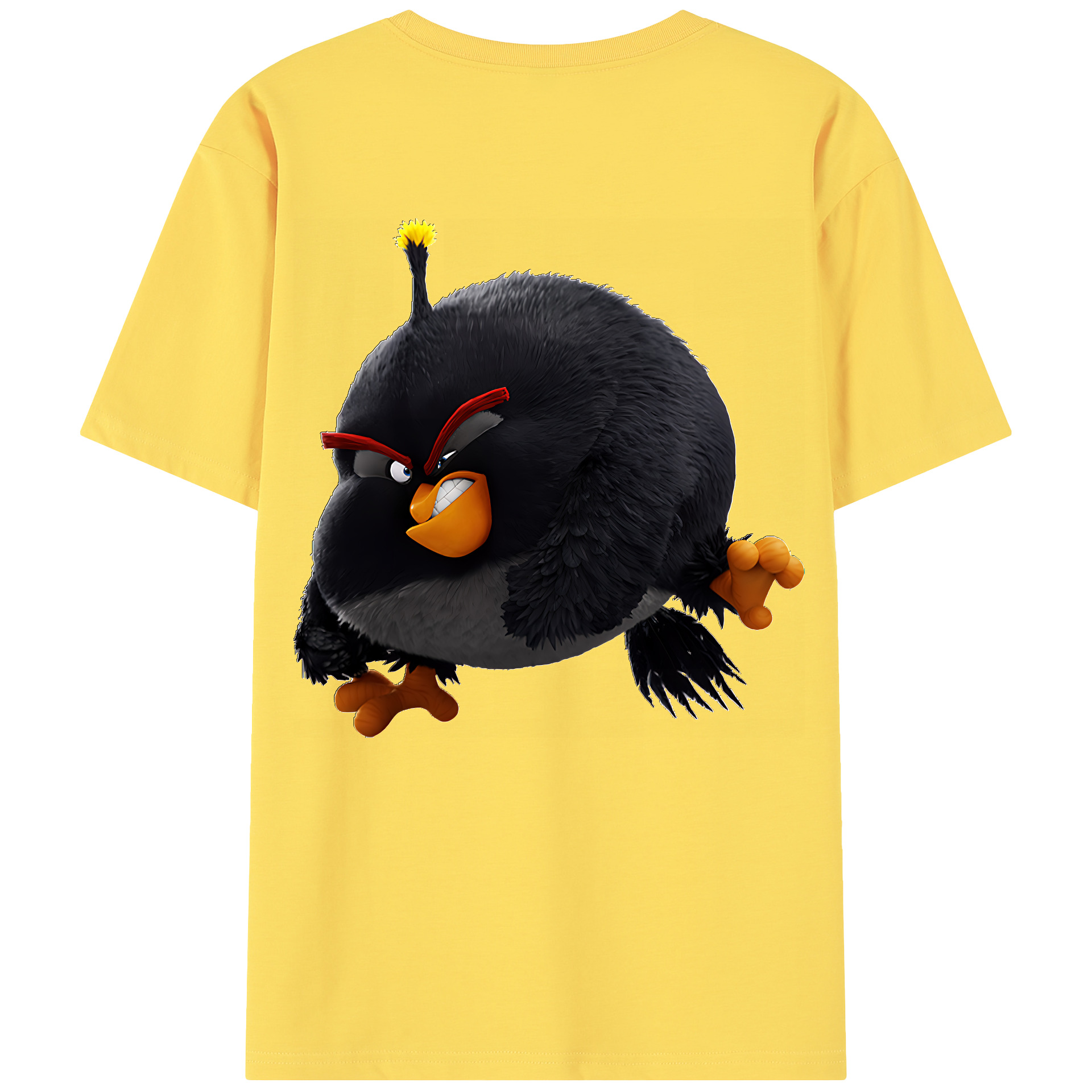 （画像用） Angry Birds アングリーバード 綿100％半袖Tシャツ（背面プリント）