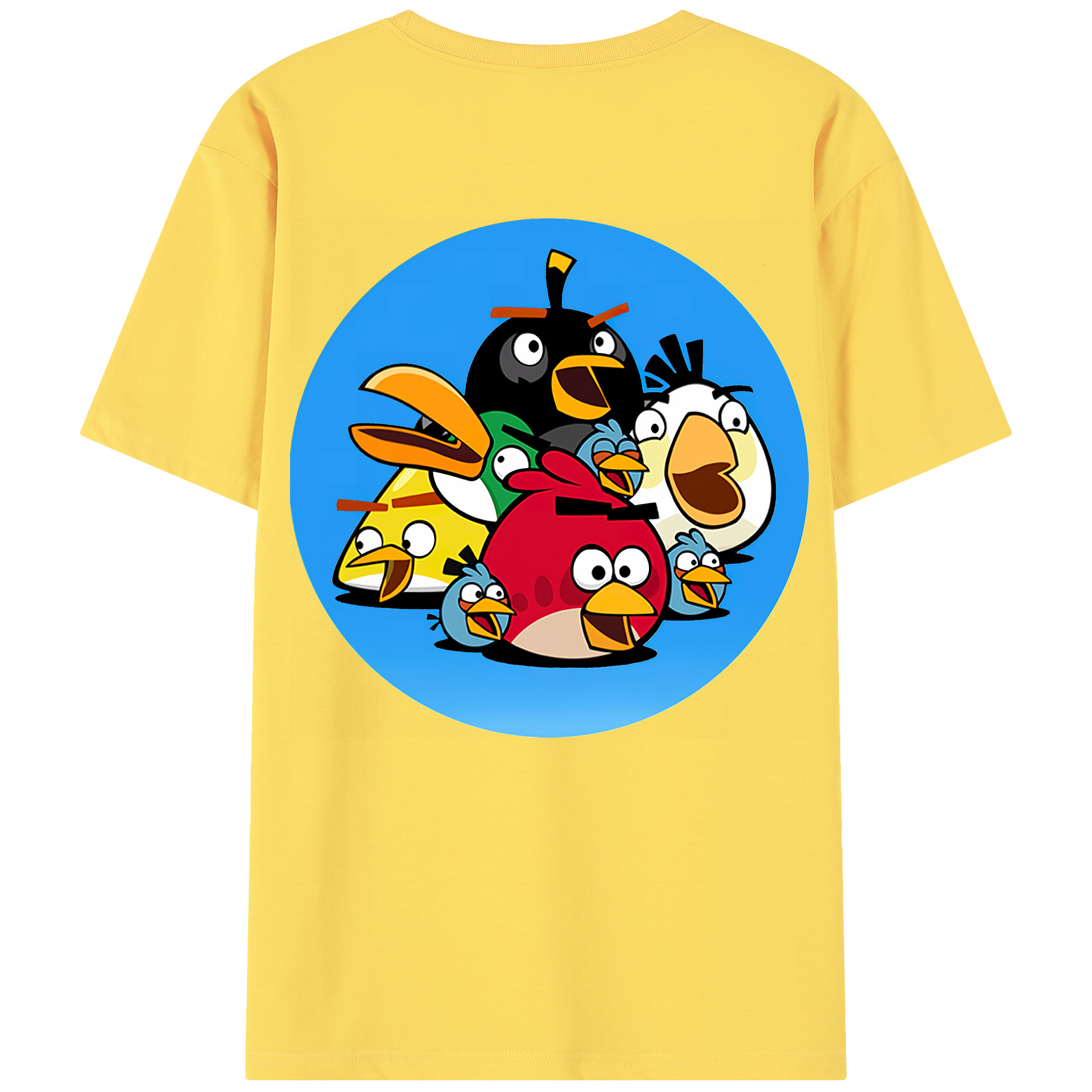 （画像用） Angry Birds アングリーバード 綿100％半袖Tシャツ（背面プリント）