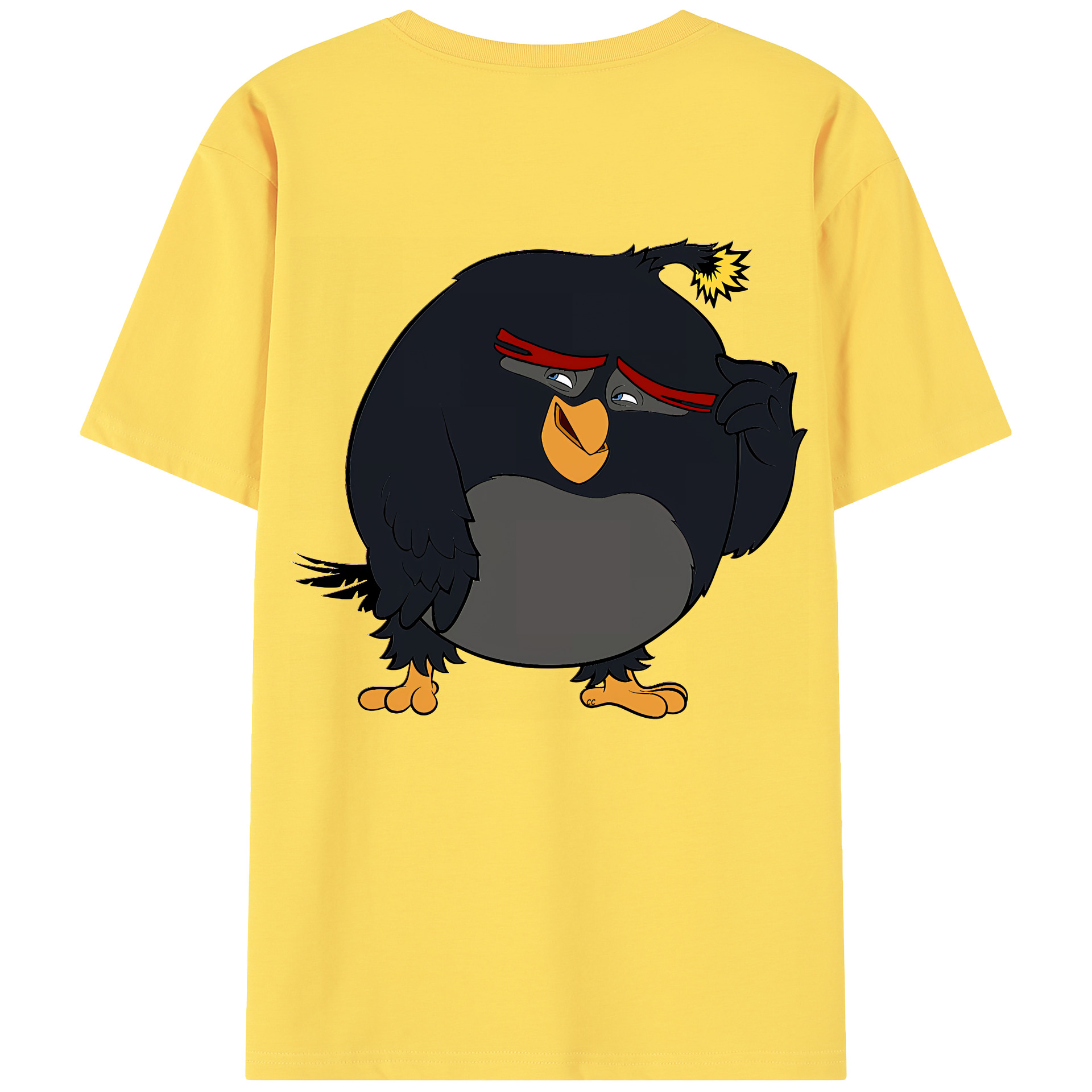 （画像用） Angry Birds アングリーバード 綿100％半袖Tシャツ（背面プリント）