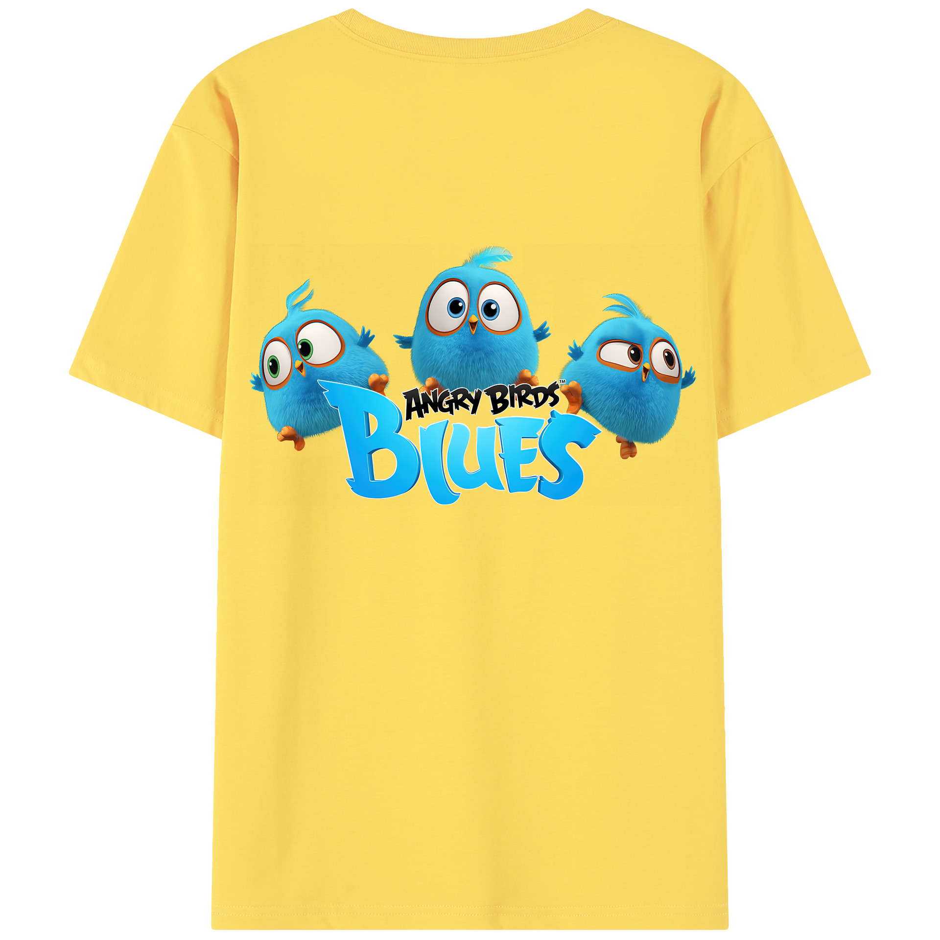 （画像用） Angry Birds アングリーバード 綿100％半袖Tシャツ（背面プリント）