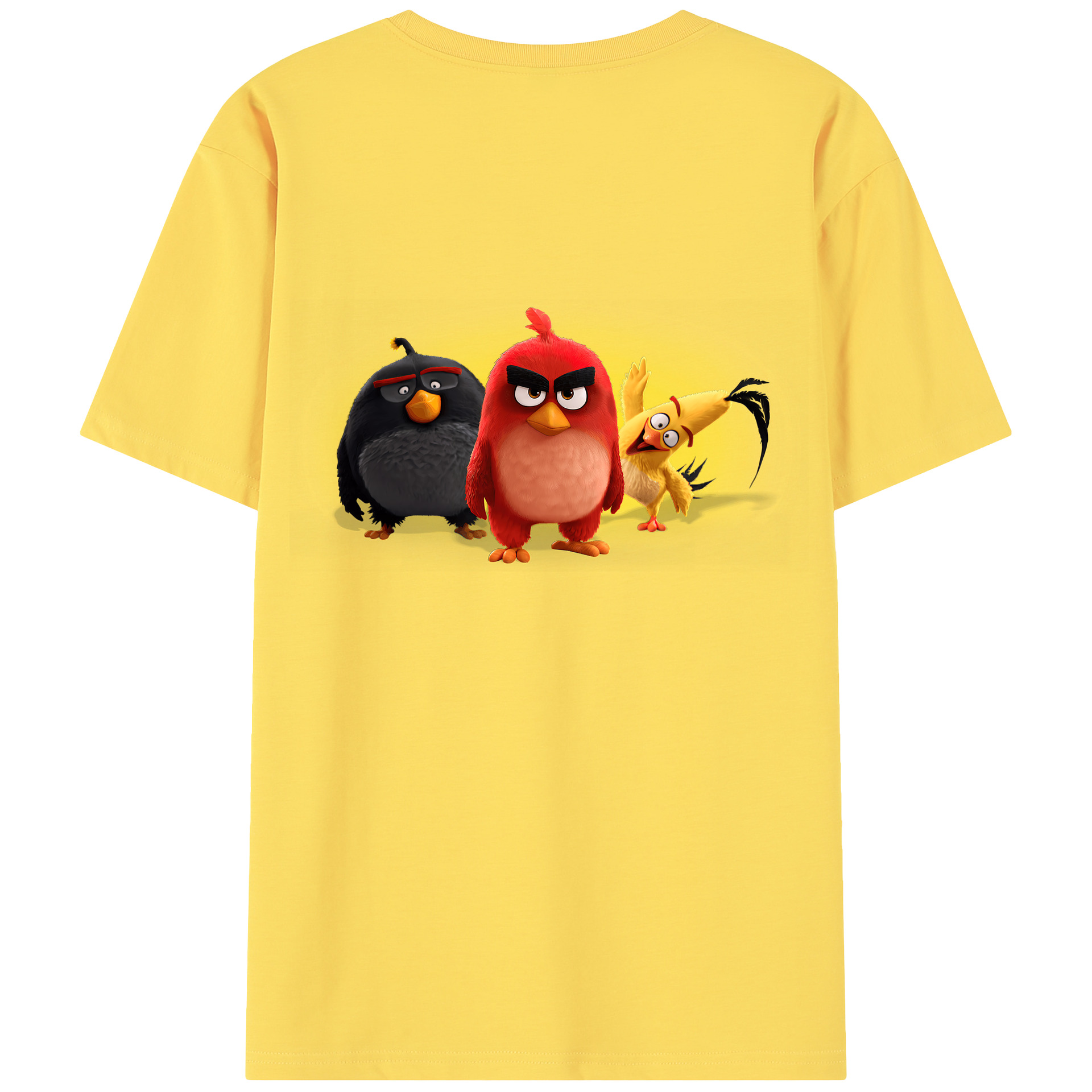 （画像用） Angry Birds アングリーバード 綿100％半袖Tシャツ（背面プリント）