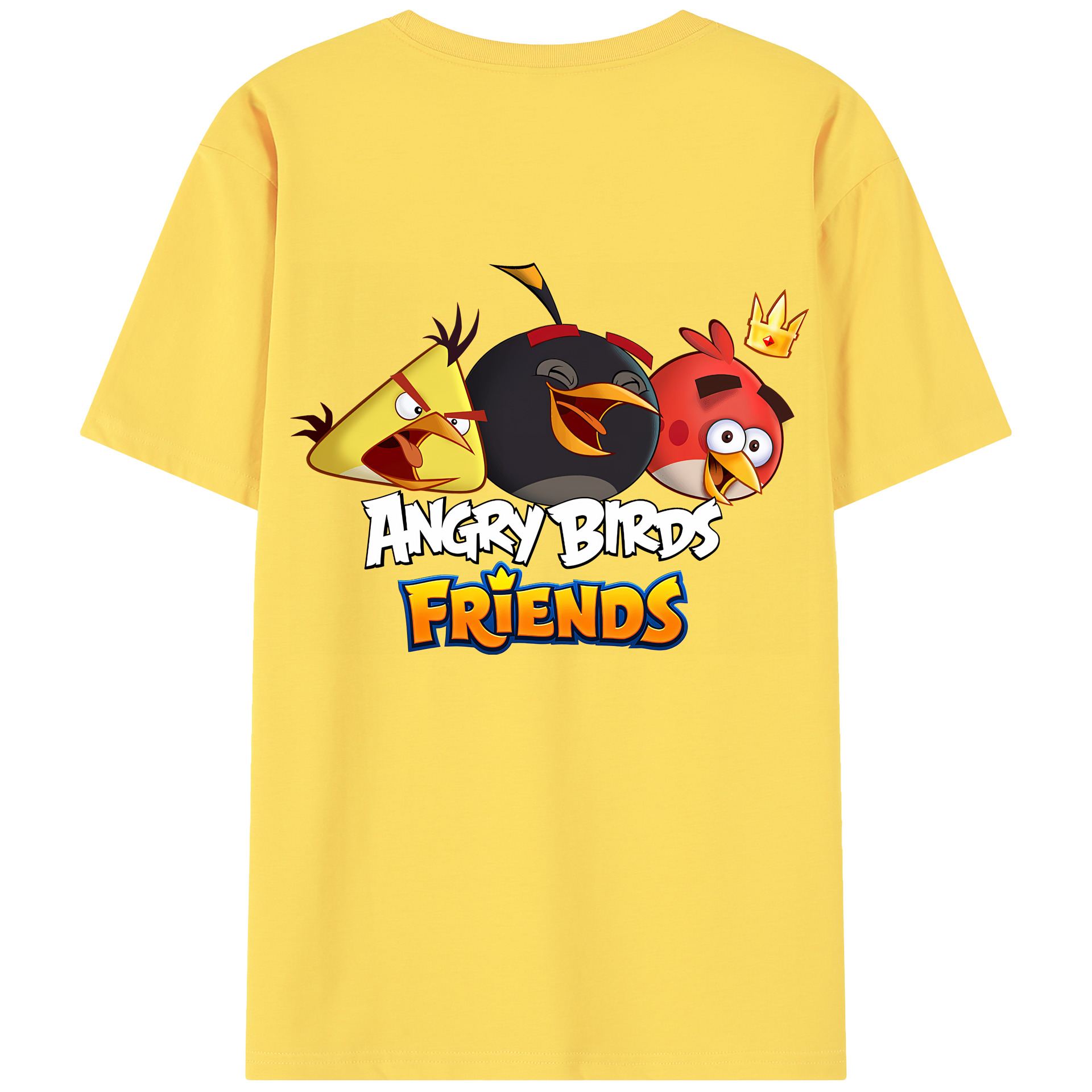 （画像用） Angry Birds アングリーバード 綿100％半袖Tシャツ（背面プリント）
