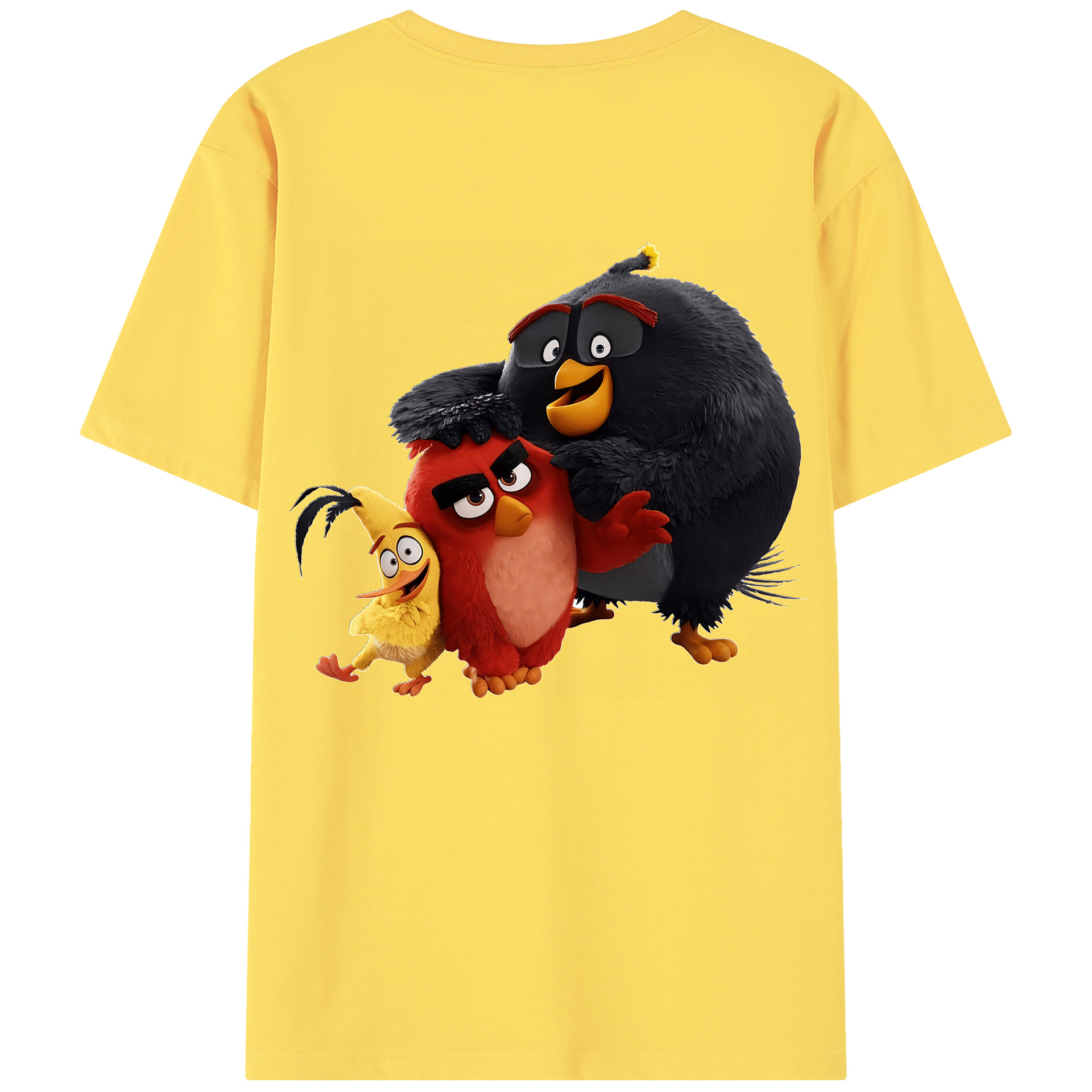 （画像用） Angry Birds アングリーバード 綿100％半袖Tシャツ（背面プリント）
