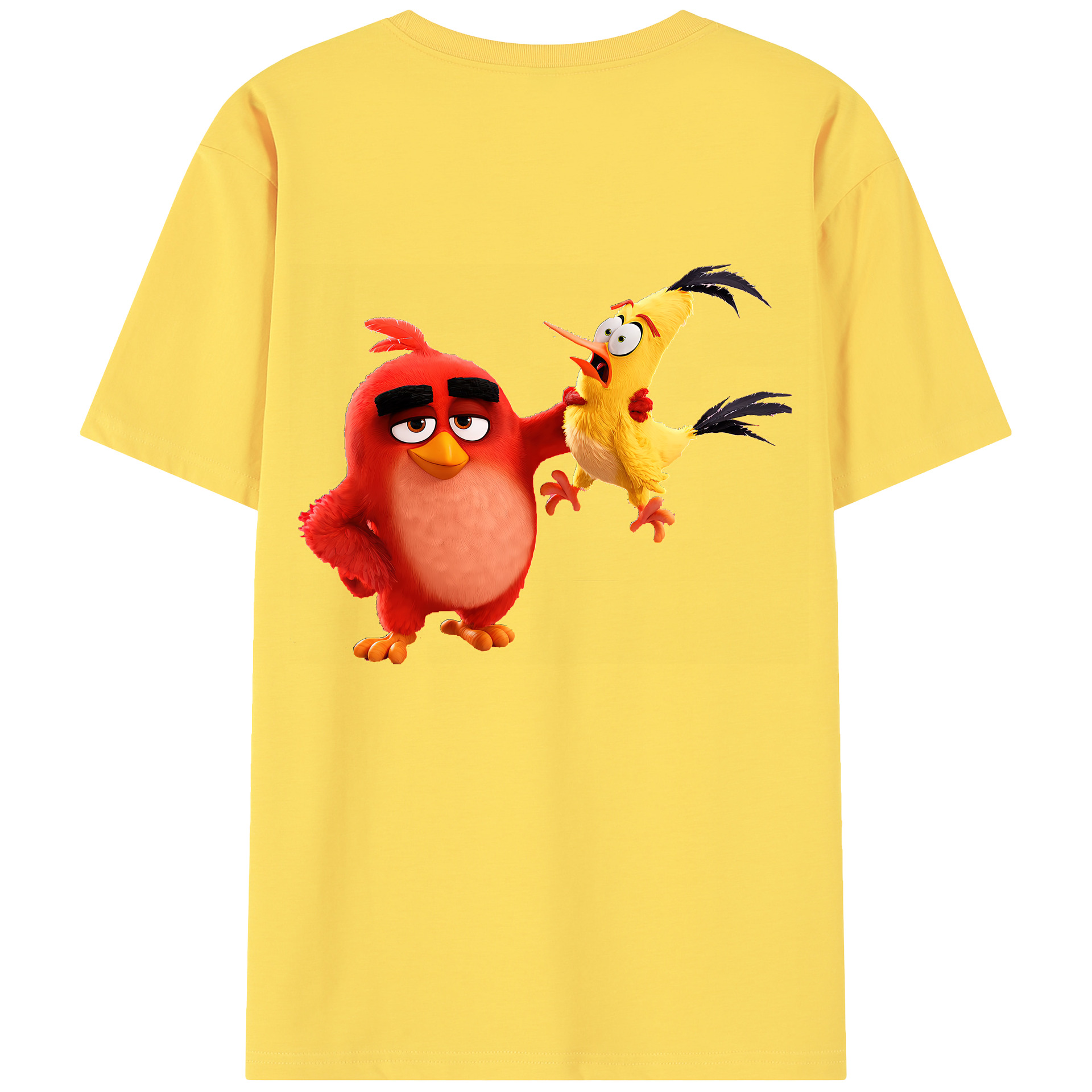 （画像用） Angry Birds アングリーバード 綿100％半袖Tシャツ（背面プリント）