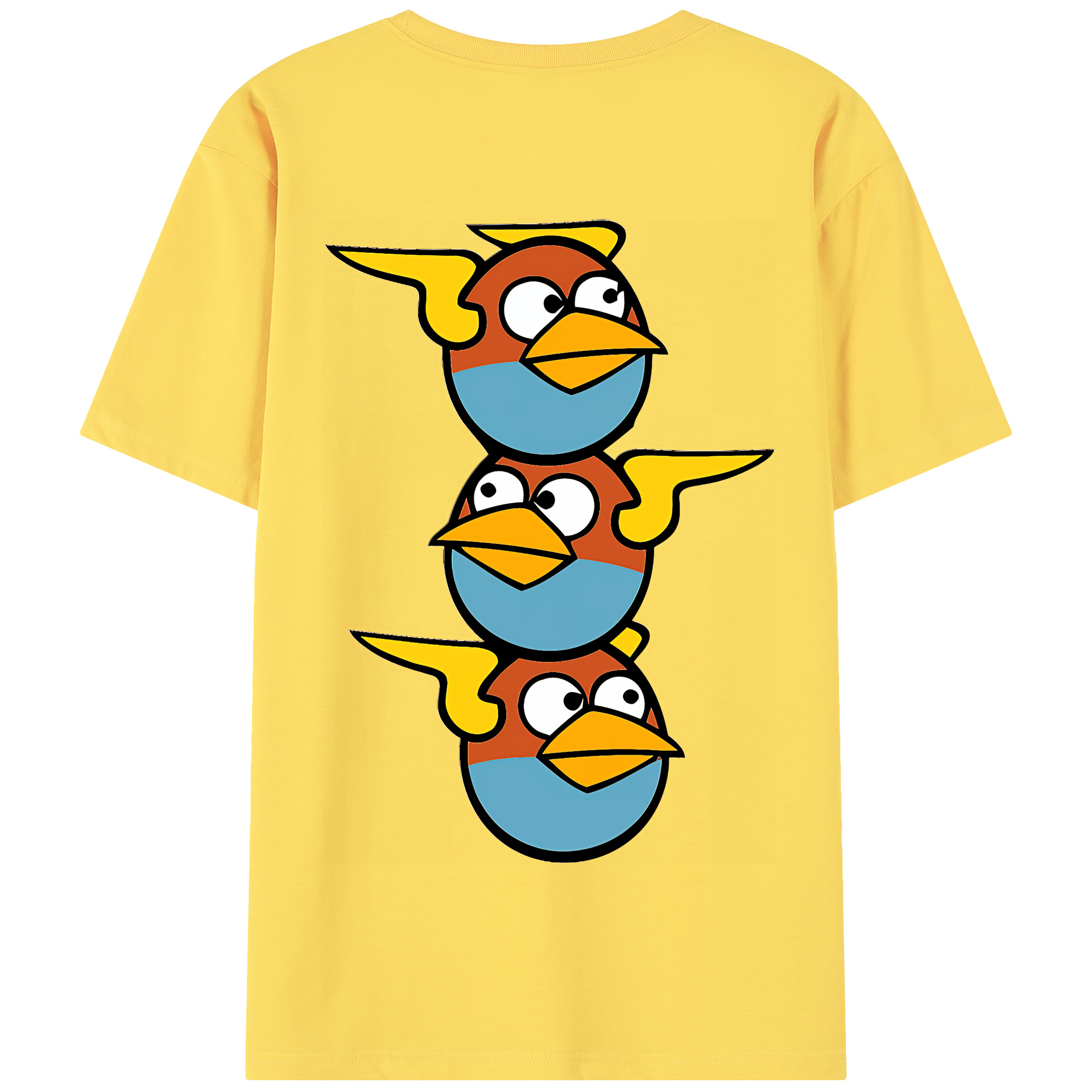 （画像用） Angry Birds アングリーバード 綿100％半袖Tシャツ（背面プリント）