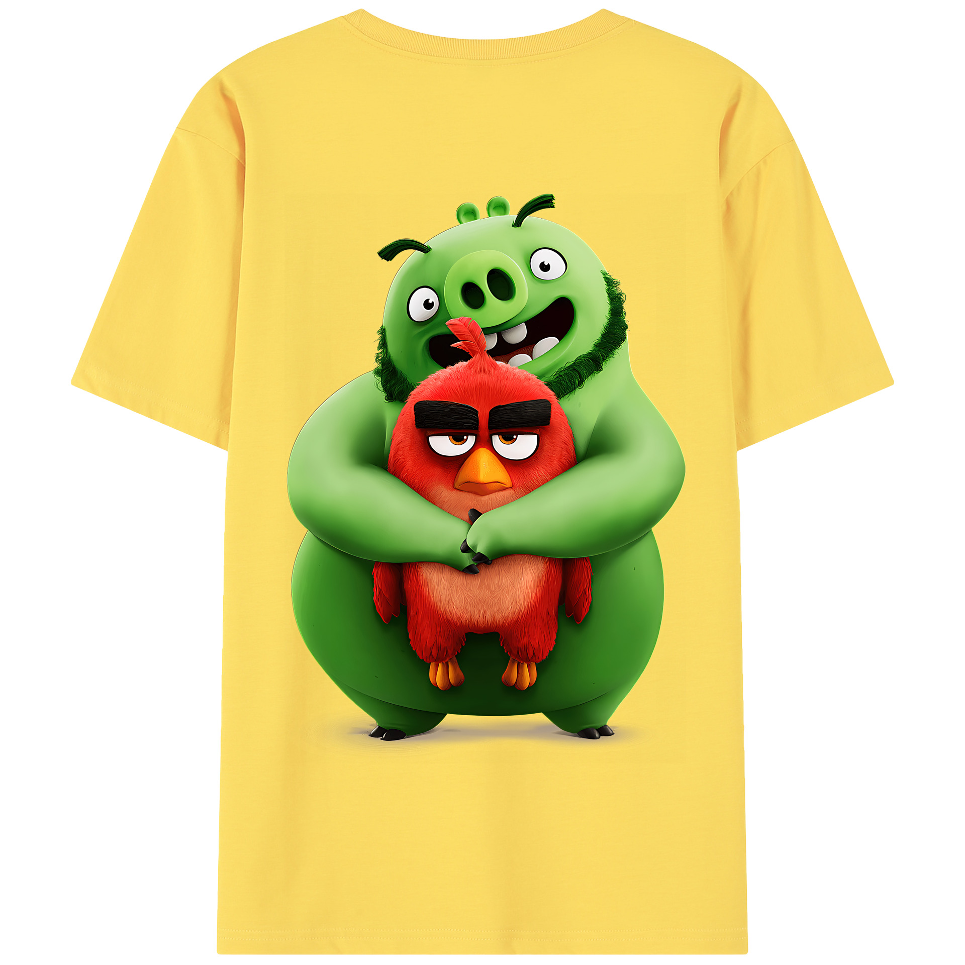 （画像用） Angry Birds アングリーバード 綿100％半袖Tシャツ（背面プリント）