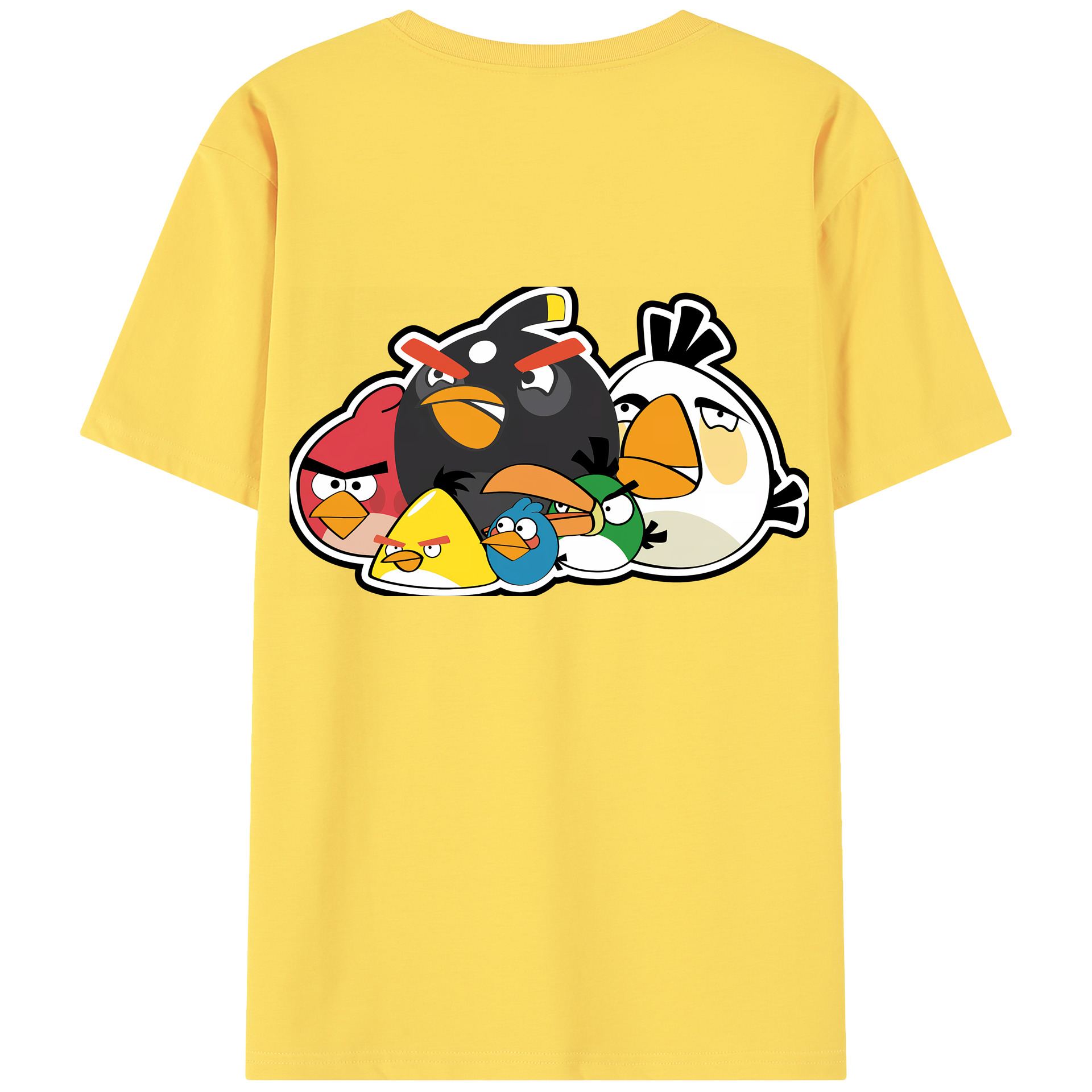 （画像用） Angry Birds アングリーバード 綿100％半袖Tシャツ（背面プリント）