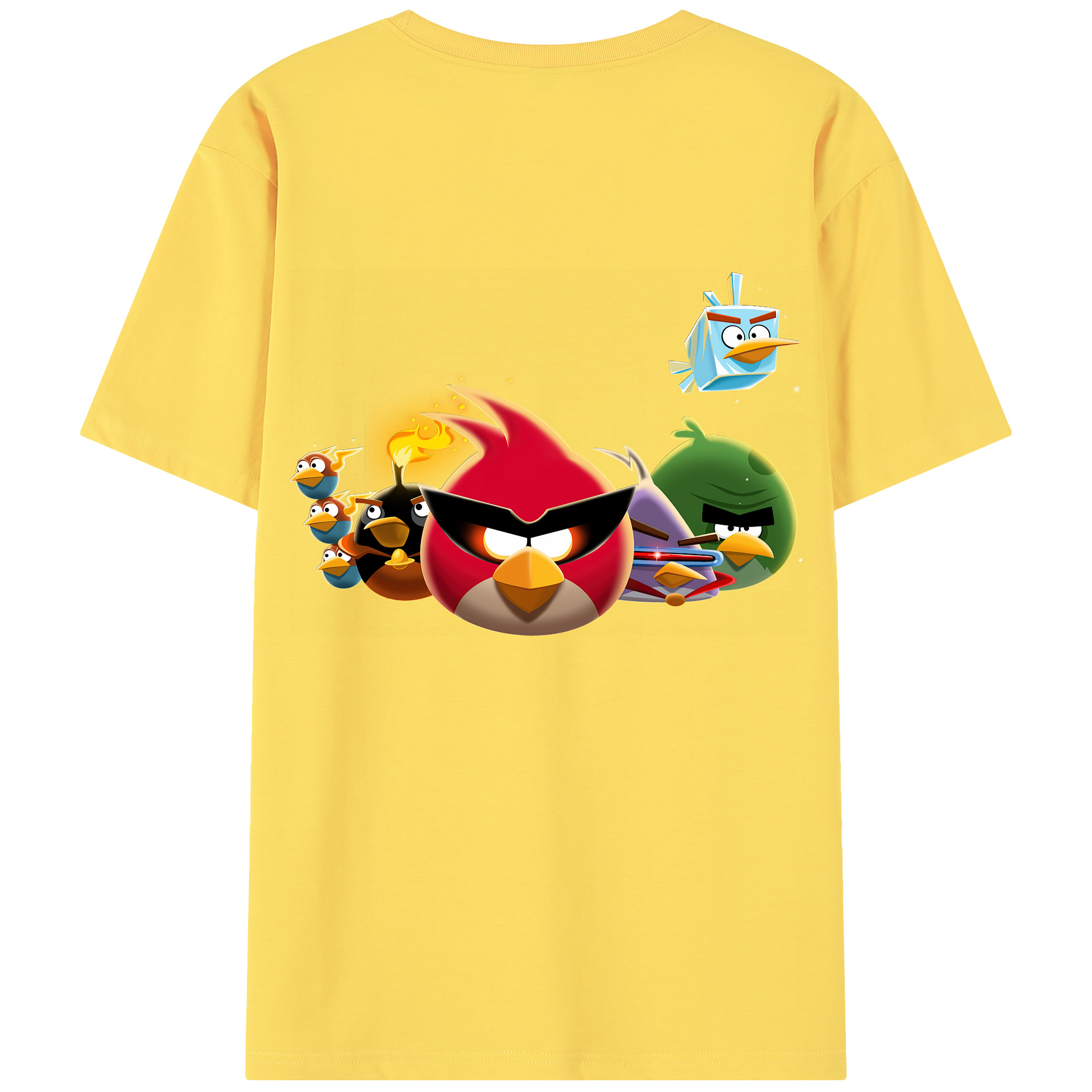 （画像用） Angry Birds アングリーバード 綿100％半袖Tシャツ（背面プリント）
