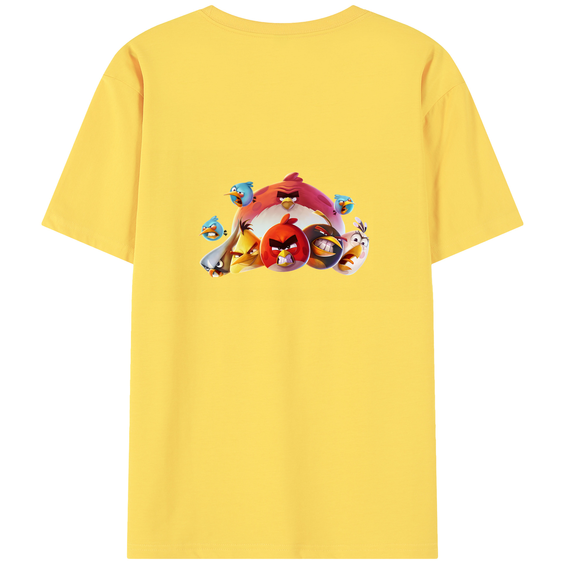 （画像用） Angry Birds アングリーバード 綿100％半袖Tシャツ（背面プリント）