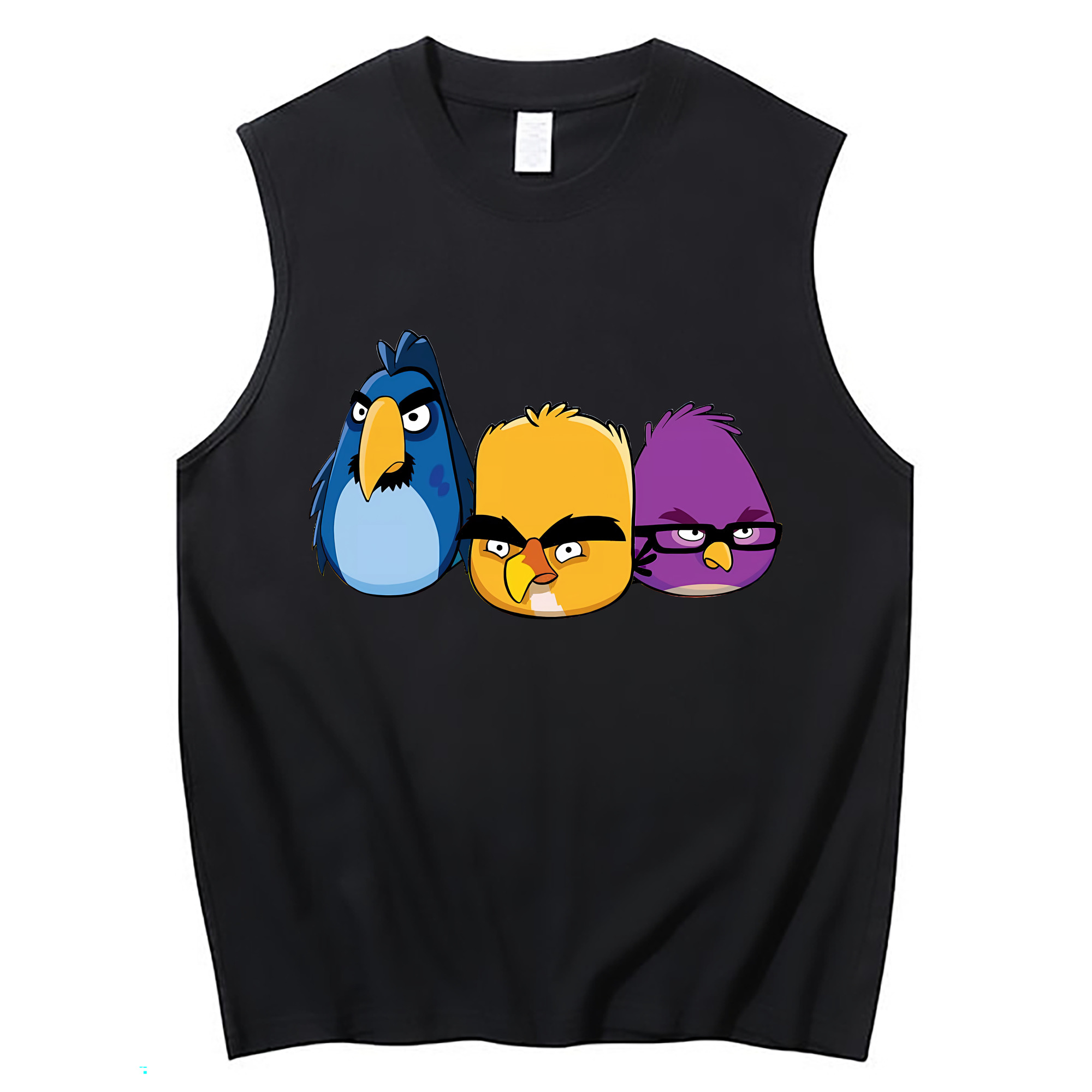 （画像用） Angry Birds アングリーバード コットン100％タンクトップ（フロントプリント）