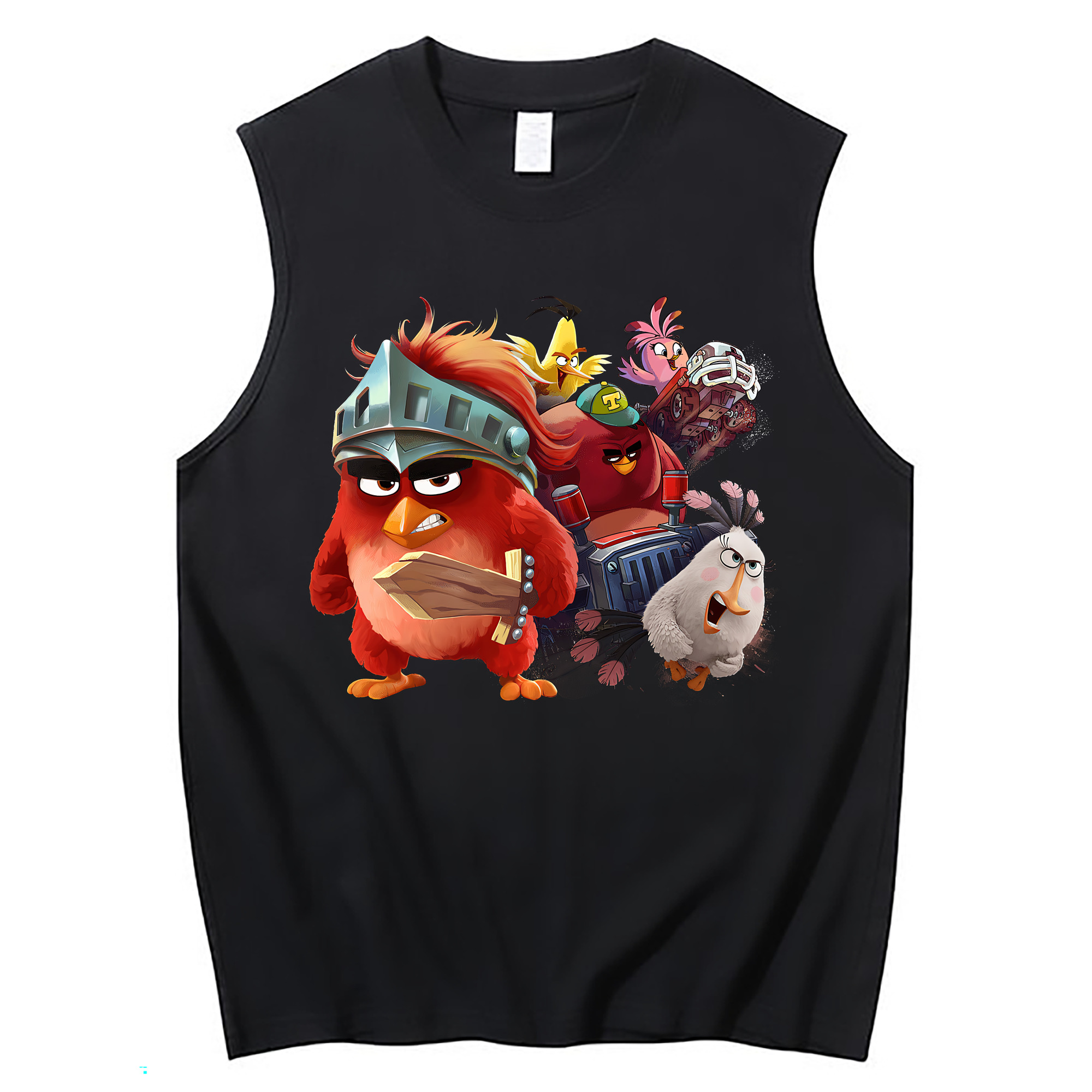 （画像用） Angry Birds アングリーバード コットン100％タンクトップ（フロントプリント）