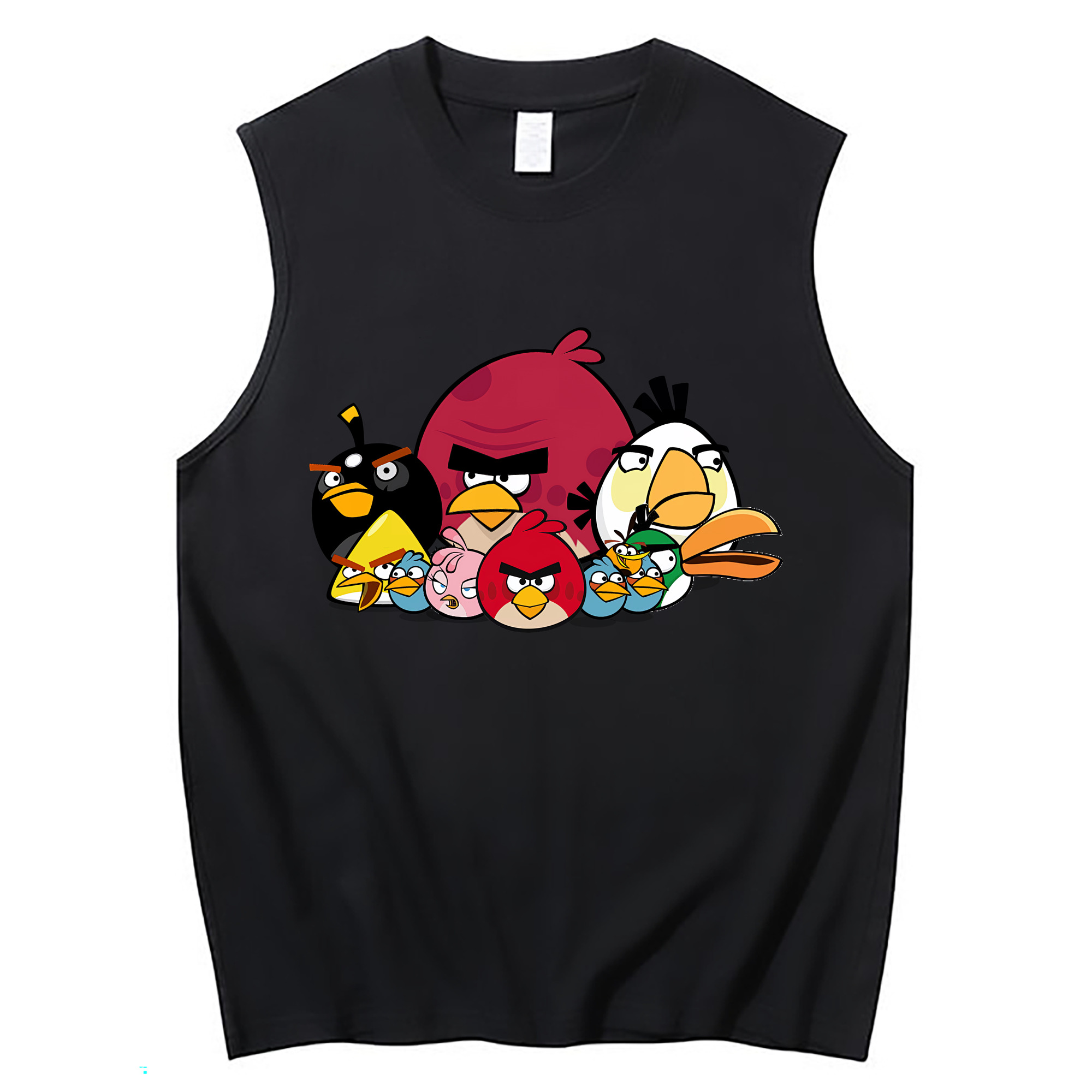 （画像用） Angry Birds アングリーバード コットン100％タンクトップ（フロントプリント）