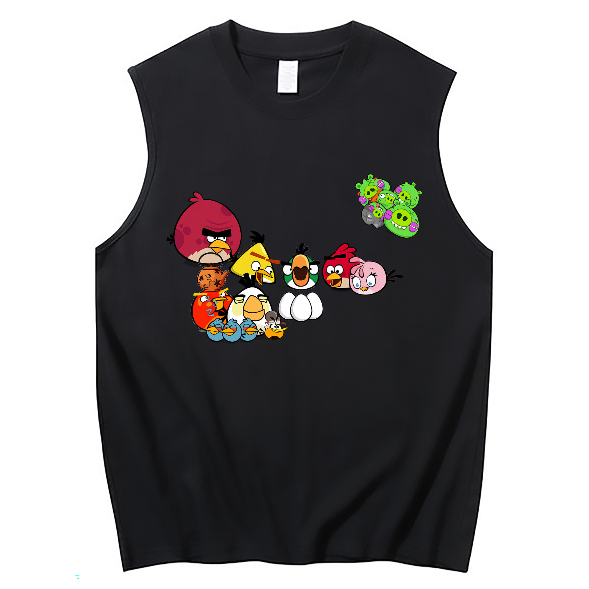 （画像用） Angry Birds アングリーバード コットン100％タンクトップ（フロントプリント）