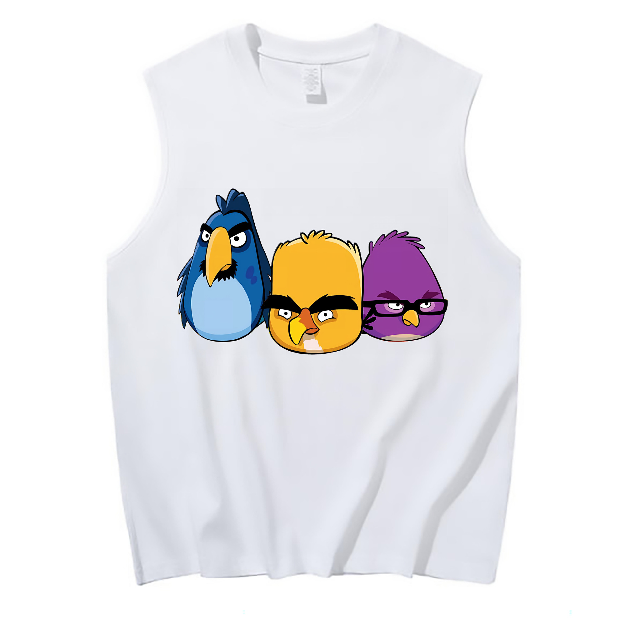（画像用） Angry Birds アングリーバード コットン100％タンクトップ（フロントプリント）