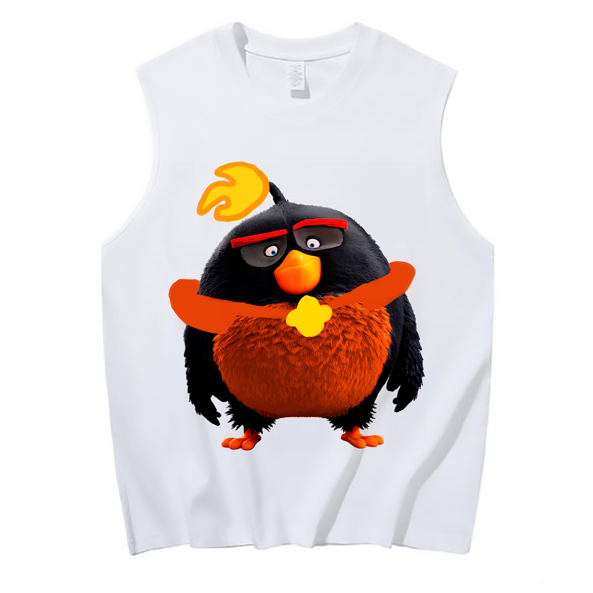 （画像用） Angry Birds アングリーバード コットン100％タンクトップ（フロントプリント）