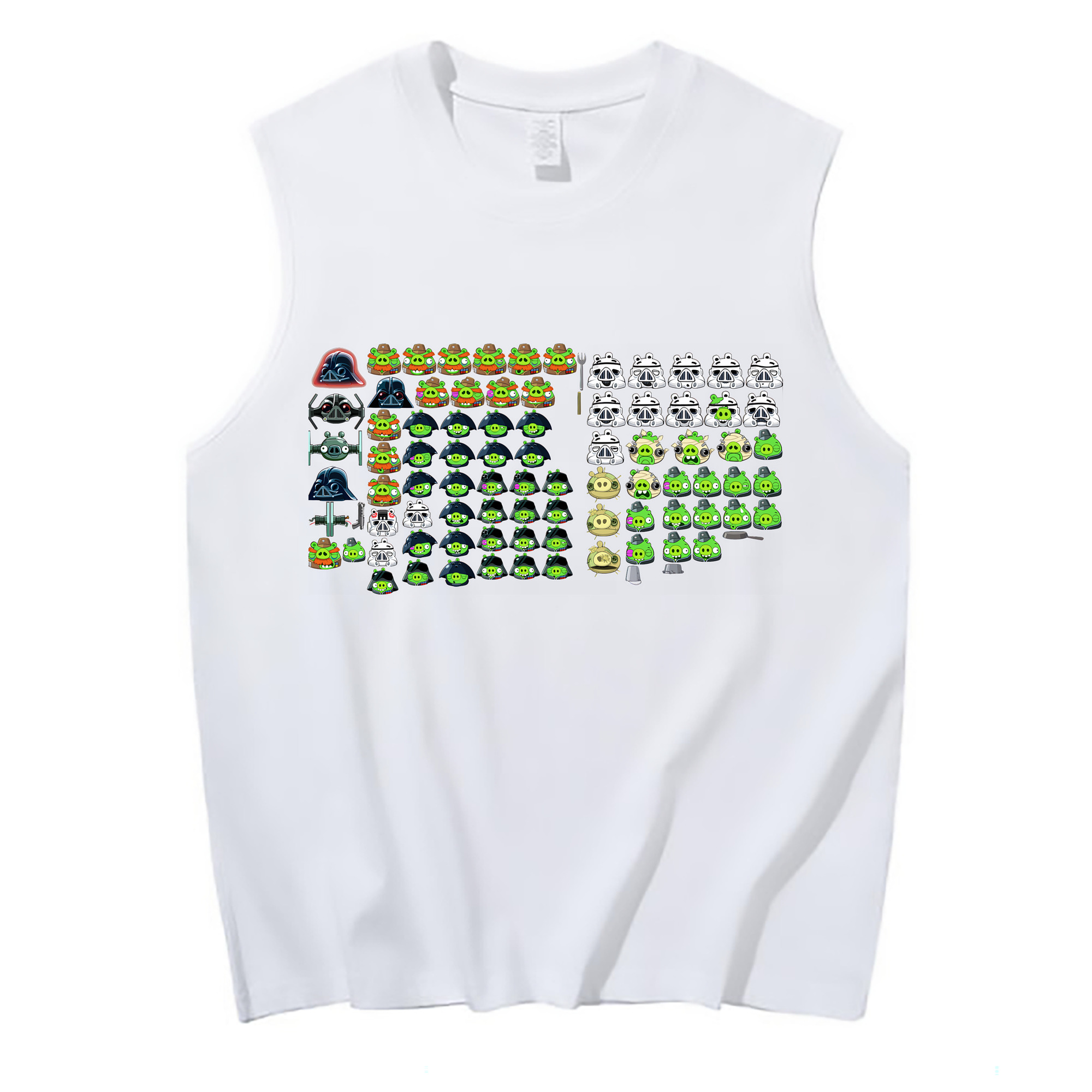 （画像用） Angry Birds アングリーバード コットン100％タンクトップ（フロントプリント）