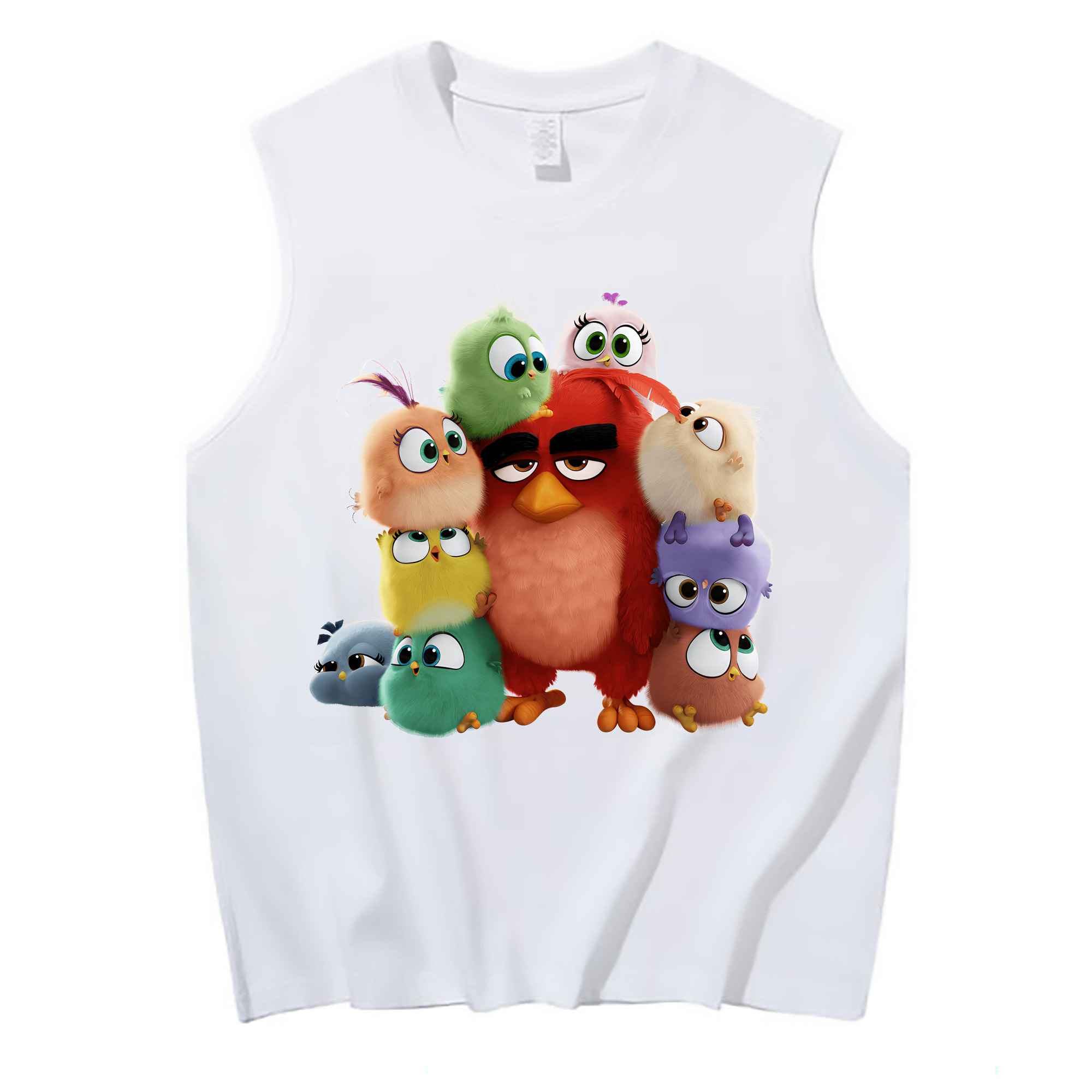 （画像用） Angry Birds アングリーバード コットン100％タンクトップ（フロントプリント）