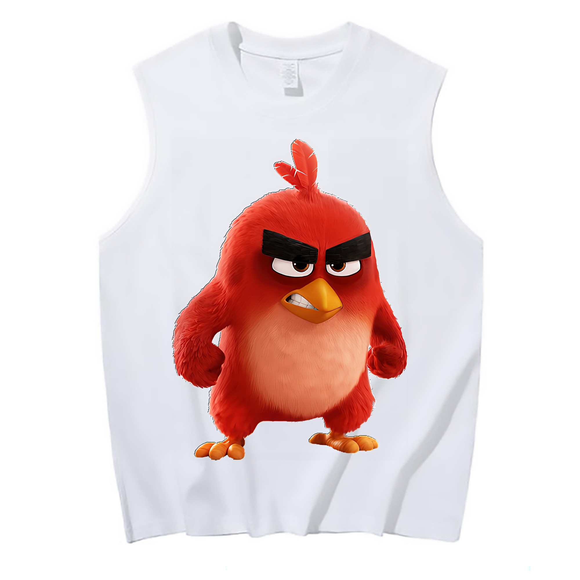 （画像用） Angry Birds アングリーバード コットン100％タンクトップ（フロントプリント）