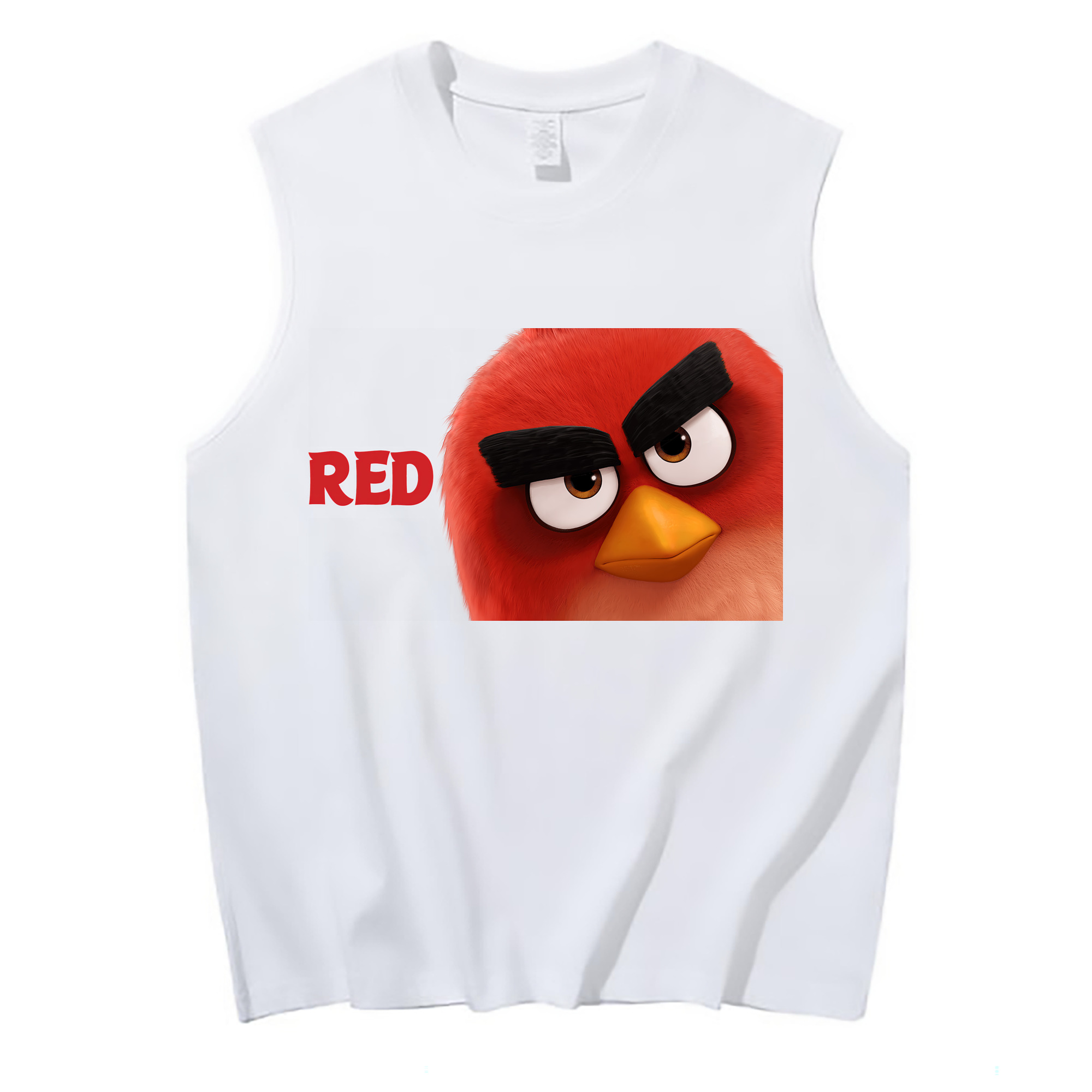 （画像用） Angry Birds アングリーバード コットン100％タンクトップ（フロントプリント）