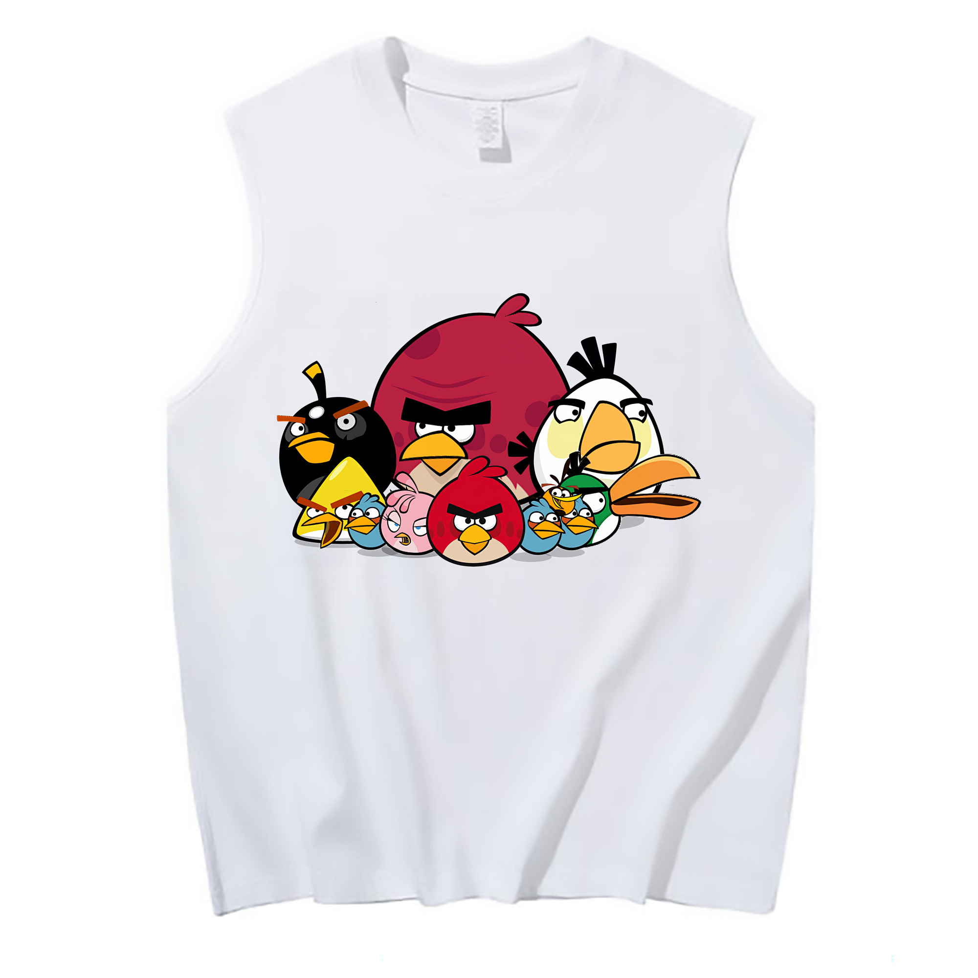 （画像用） Angry Birds アングリーバード コットン100％タンクトップ（フロントプリント）