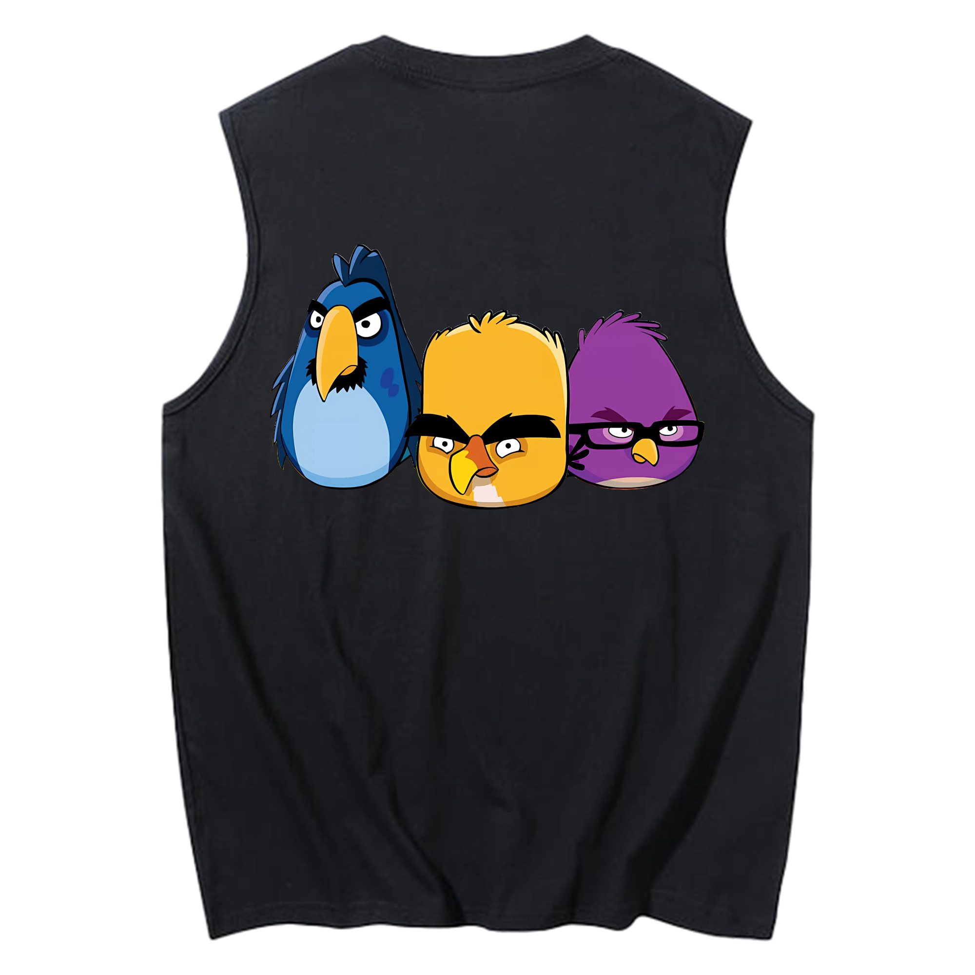 （画像用） Angry Birds アングリーバード コットン100％タンクトップ（背面プリント）