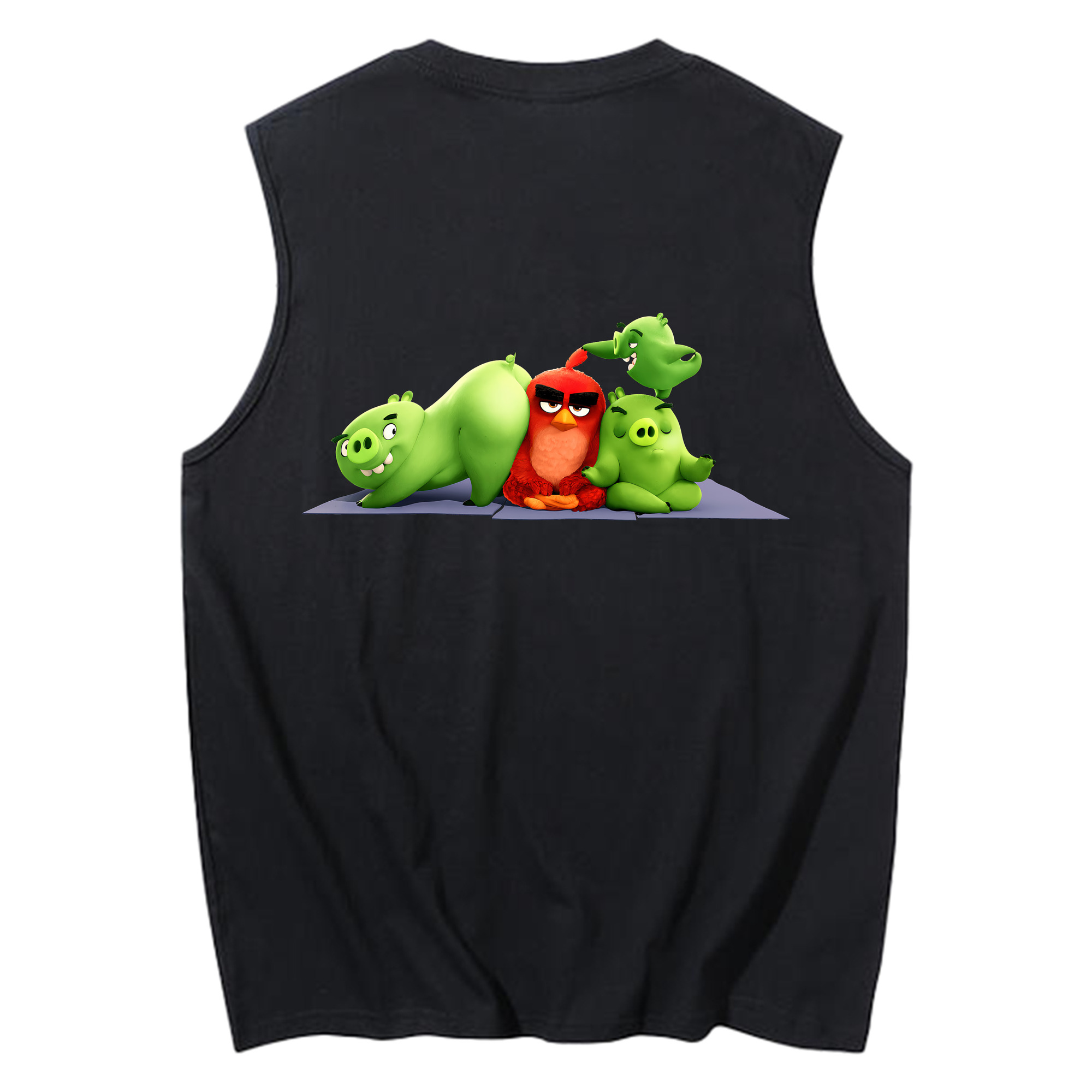 （画像用） Angry Birds アングリーバード コットン100％タンクトップ（背面プリント）