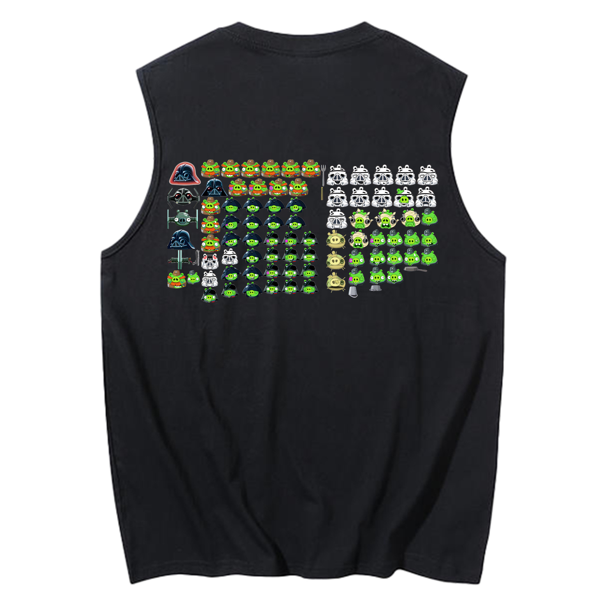 （画像用） Angry Birds アングリーバード コットン100％タンクトップ（背面プリント）