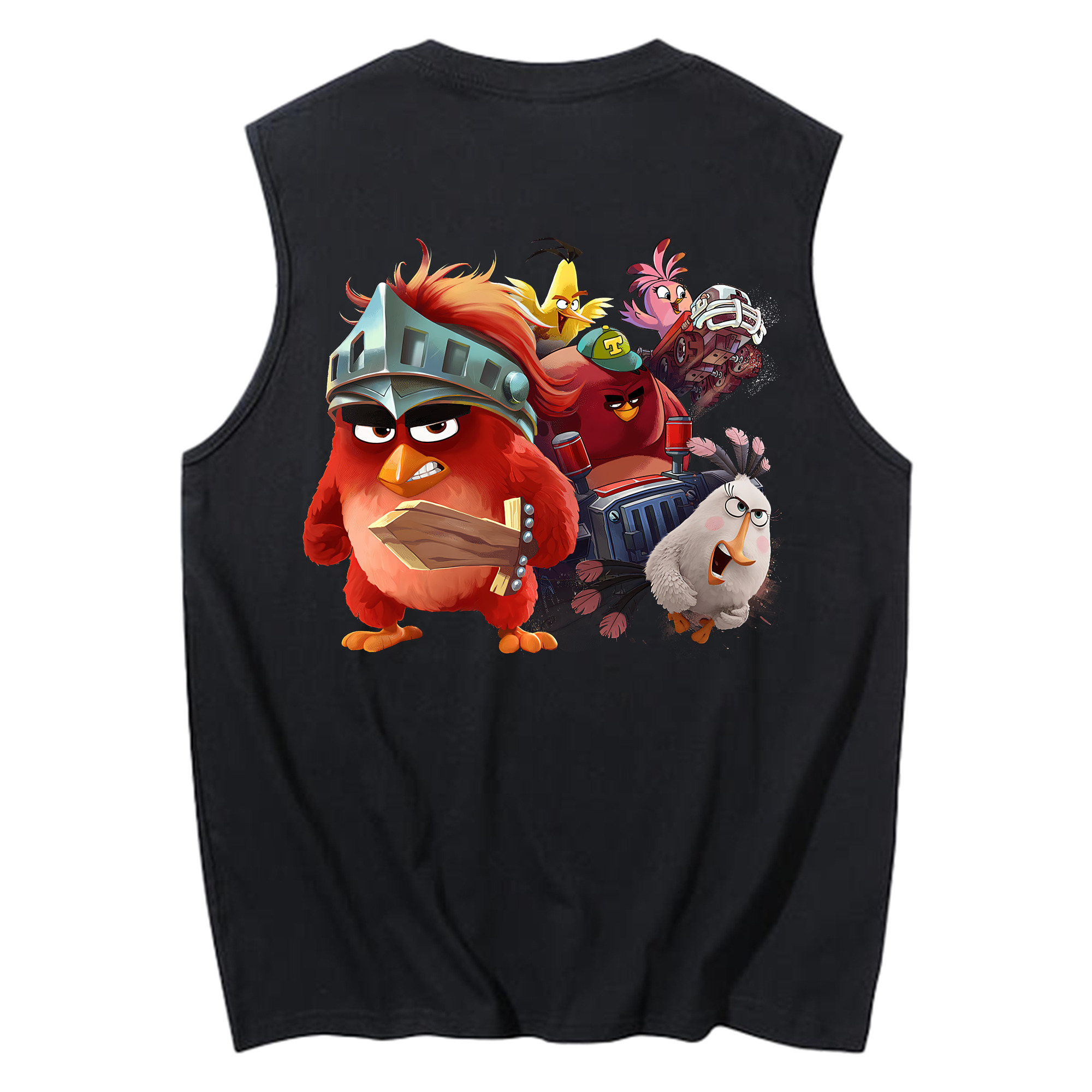 （画像用） Angry Birds アングリーバード コットン100％タンクトップ（背面プリント）