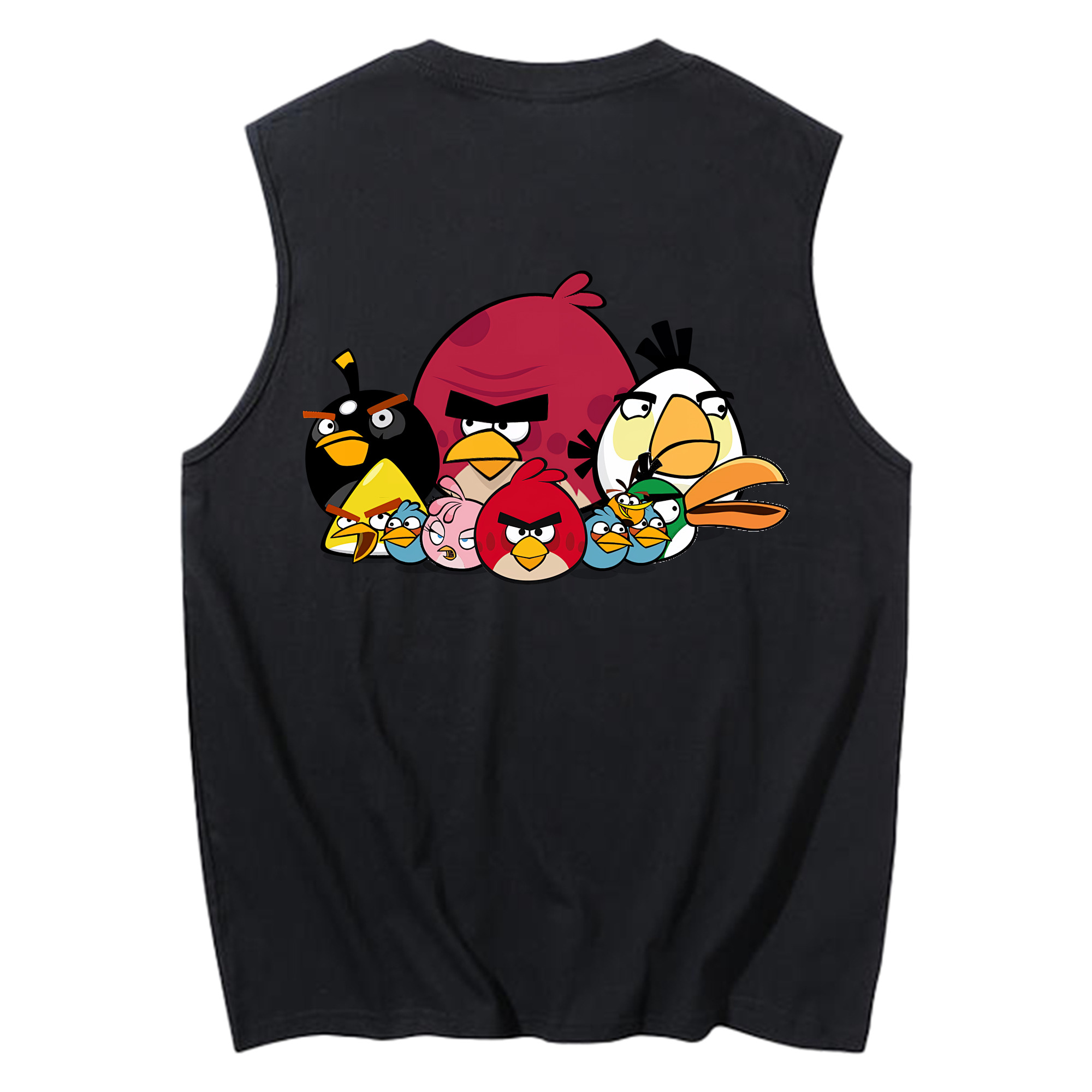 （画像用） Angry Birds アングリーバード コットン100％タンクトップ（背面プリント）