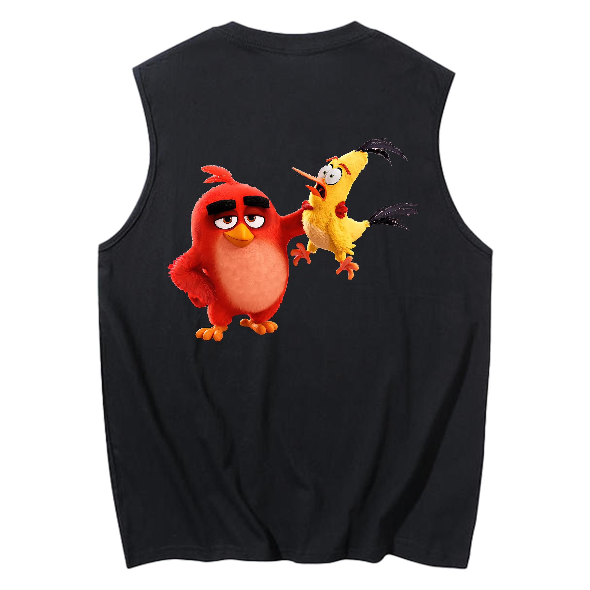 （画像用） Angry Birds アングリーバード コットン100％タンクトップ（背面プリント）