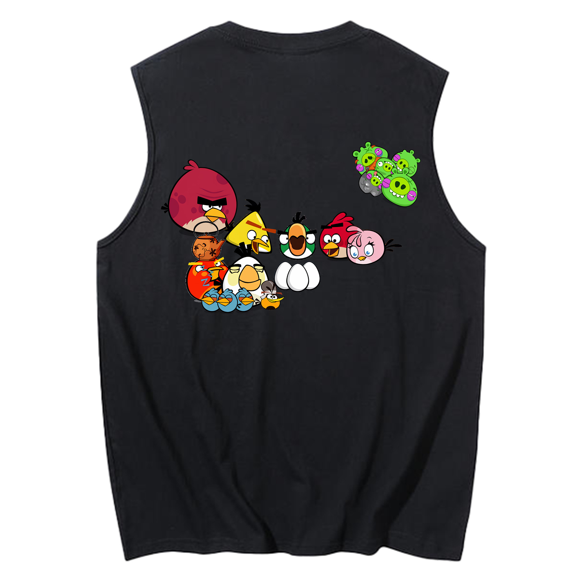 （画像用） Angry Birds アングリーバード コットン100％タンクトップ（背面プリント）