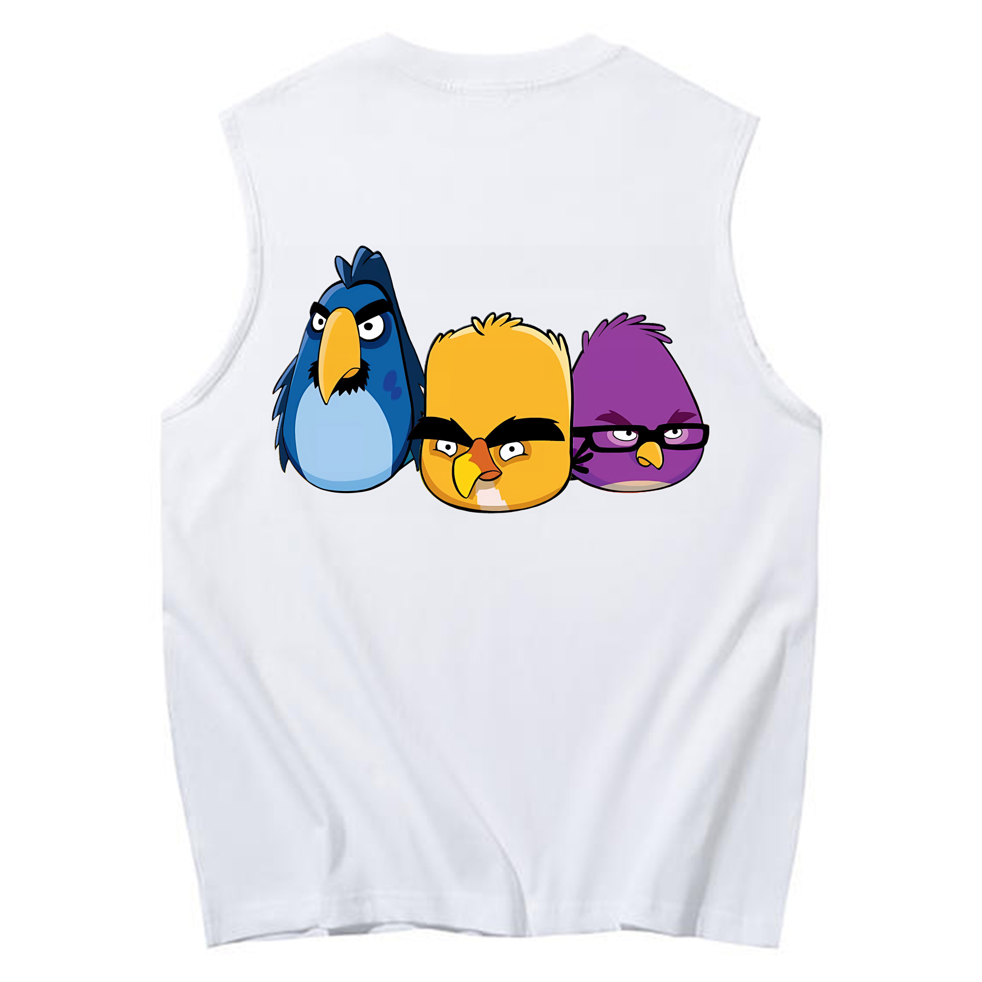 （画像用） Angry Birds アングリーバード コットン100％タンクトップ（背面プリント）