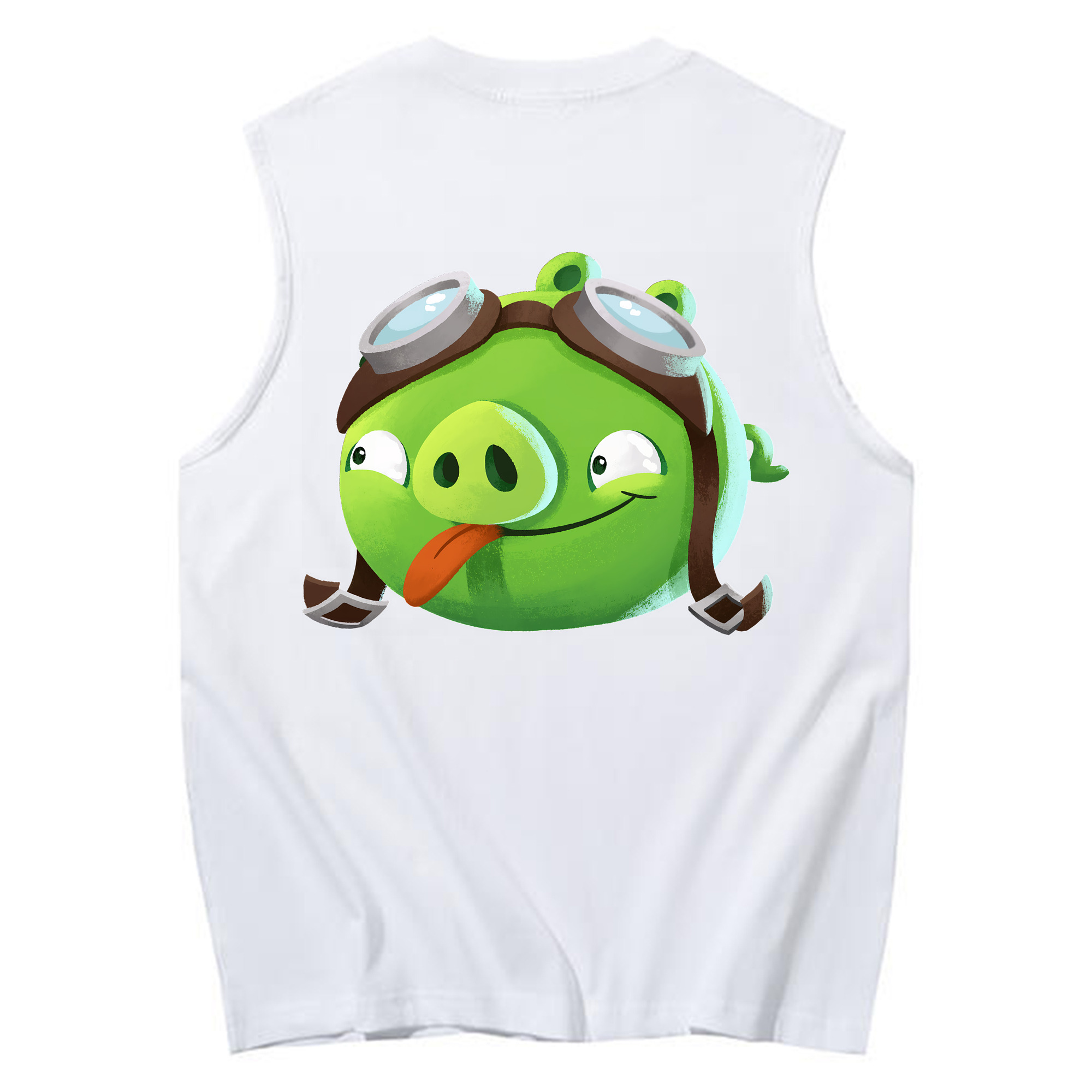 （画像用） Angry Birds アングリーバード コットン100％タンクトップ（背面プリント）
