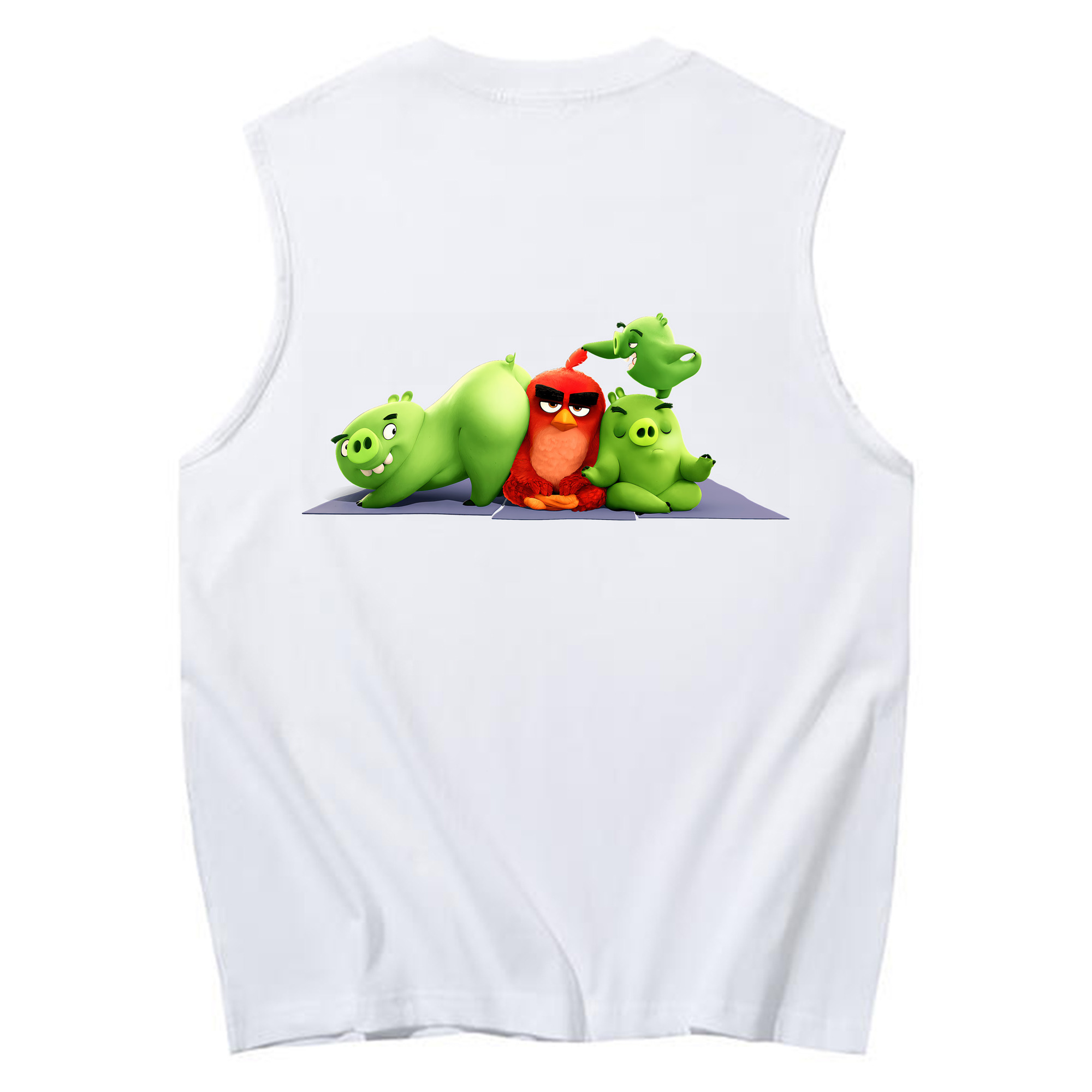 （画像用） Angry Birds アングリーバード コットン100％タンクトップ（背面プリント）