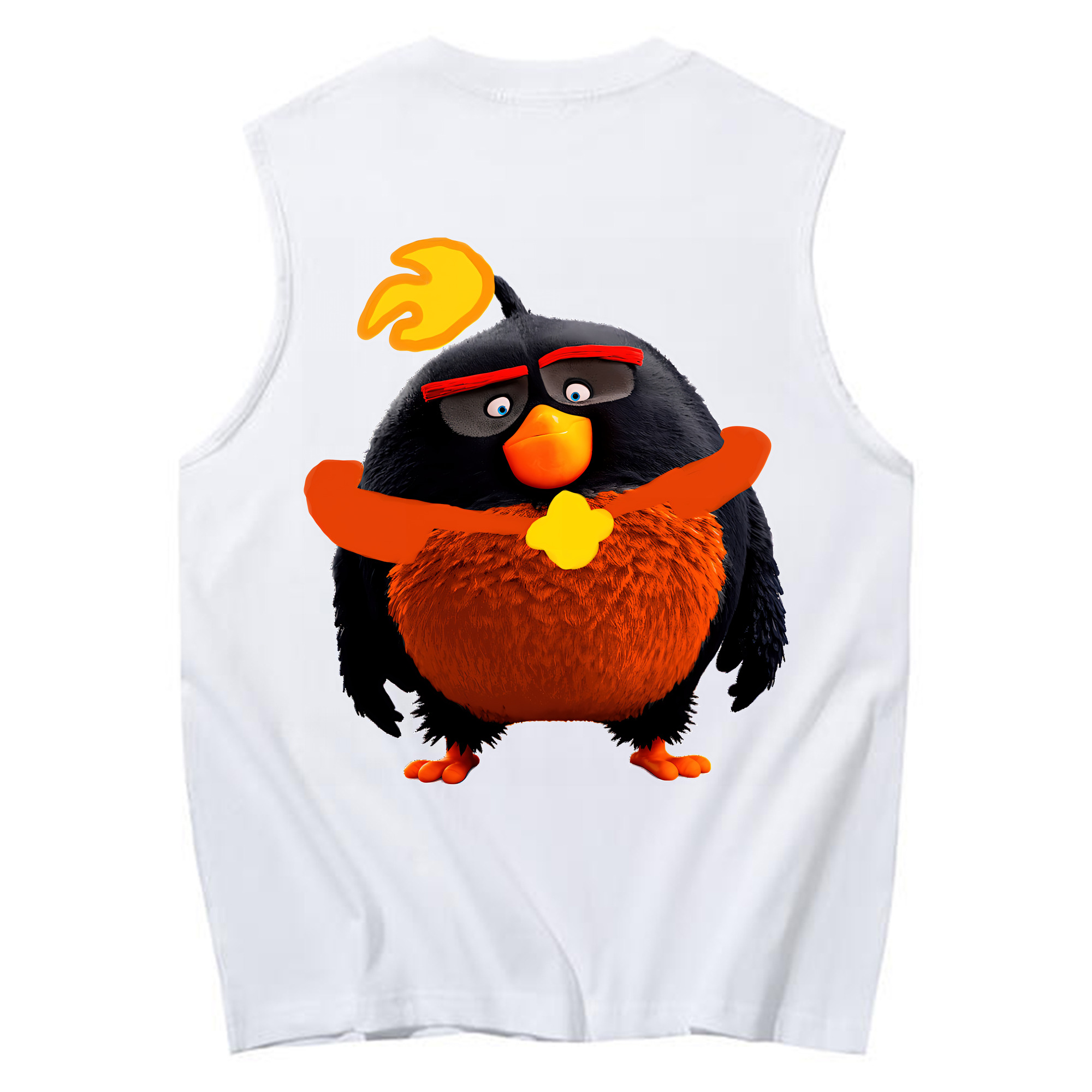 （画像用） Angry Birds アングリーバード コットン100％タンクトップ（背面プリント）