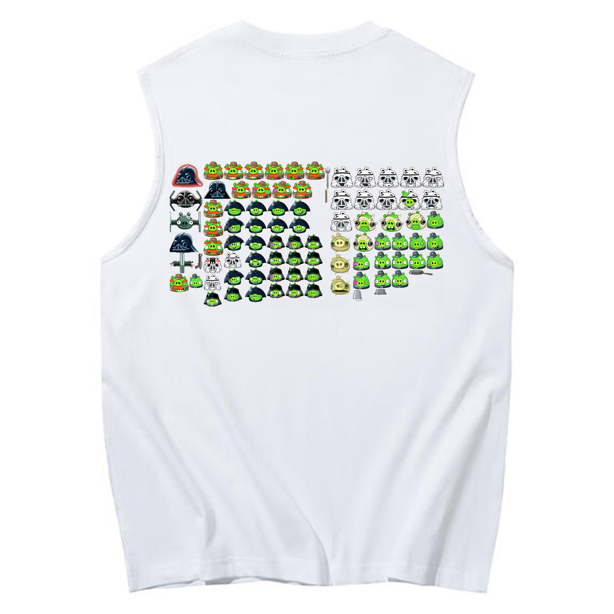 （画像用） Angry Birds アングリーバード コットン100％タンクトップ（背面プリント）