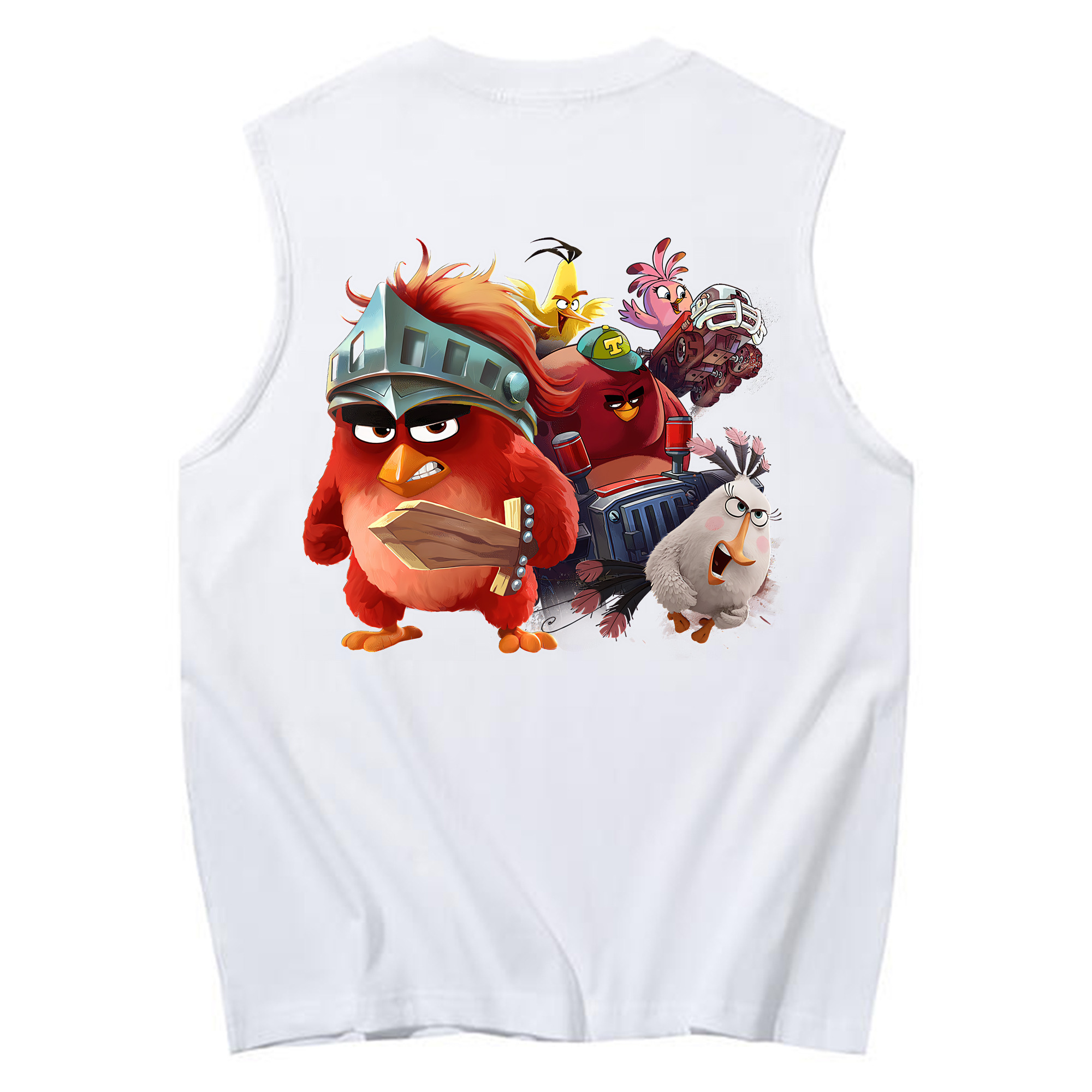 （画像用） Angry Birds アングリーバード コットン100％タンクトップ（背面プリント）