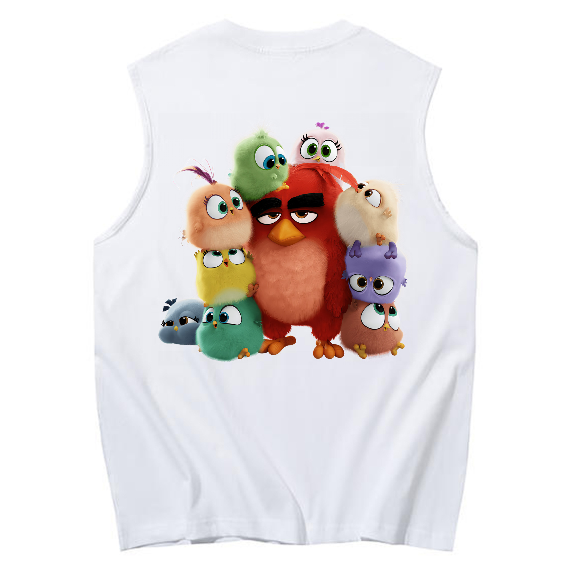 （画像用） Angry Birds アングリーバード コットン100％タンクトップ（背面プリント）
