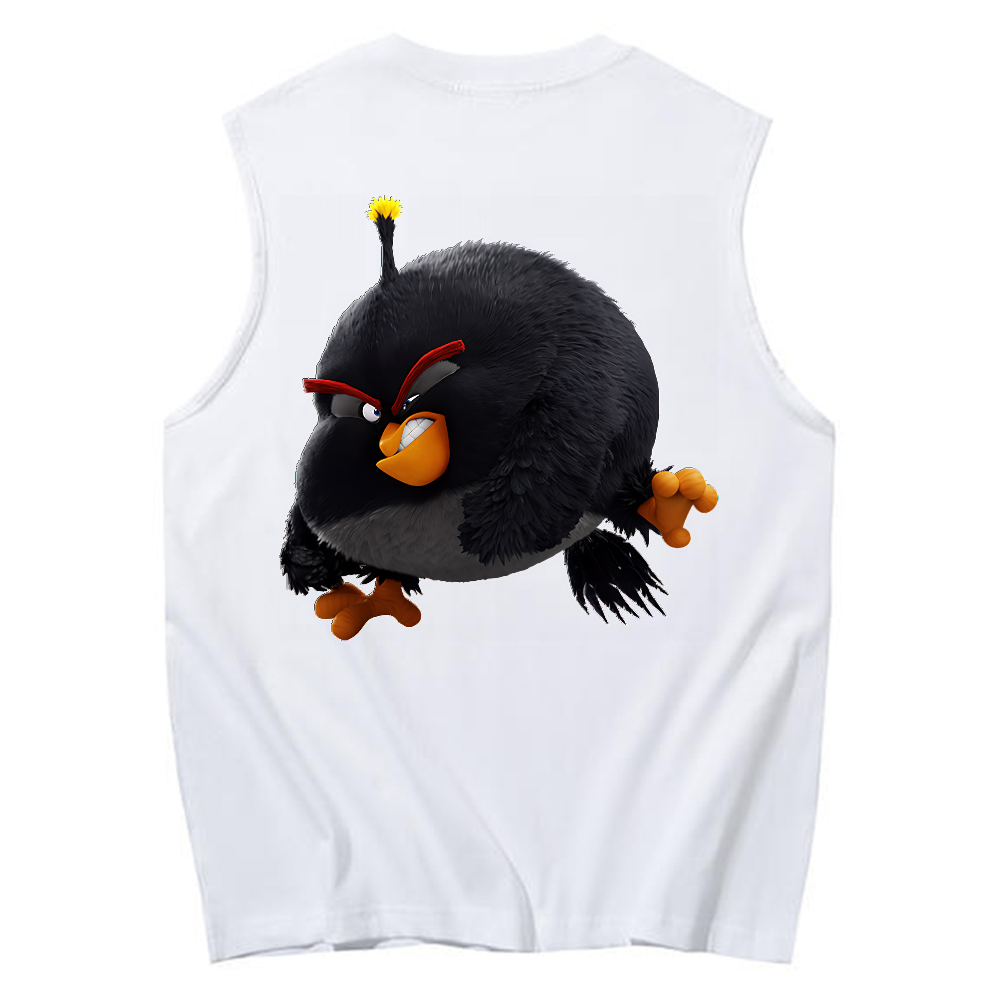 （画像用） Angry Birds アングリーバード コットン100％タンクトップ（背面プリント）