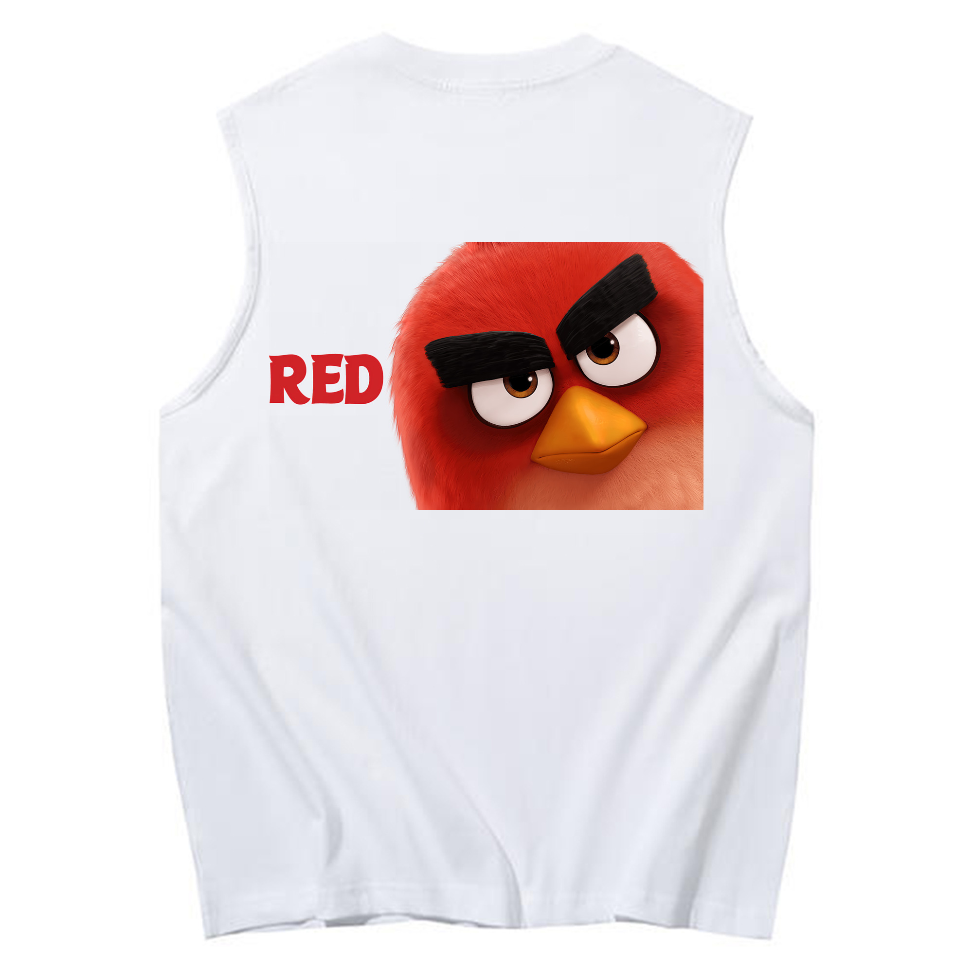 （画像用） Angry Birds アングリーバード コットン100％タンクトップ（背面プリント）