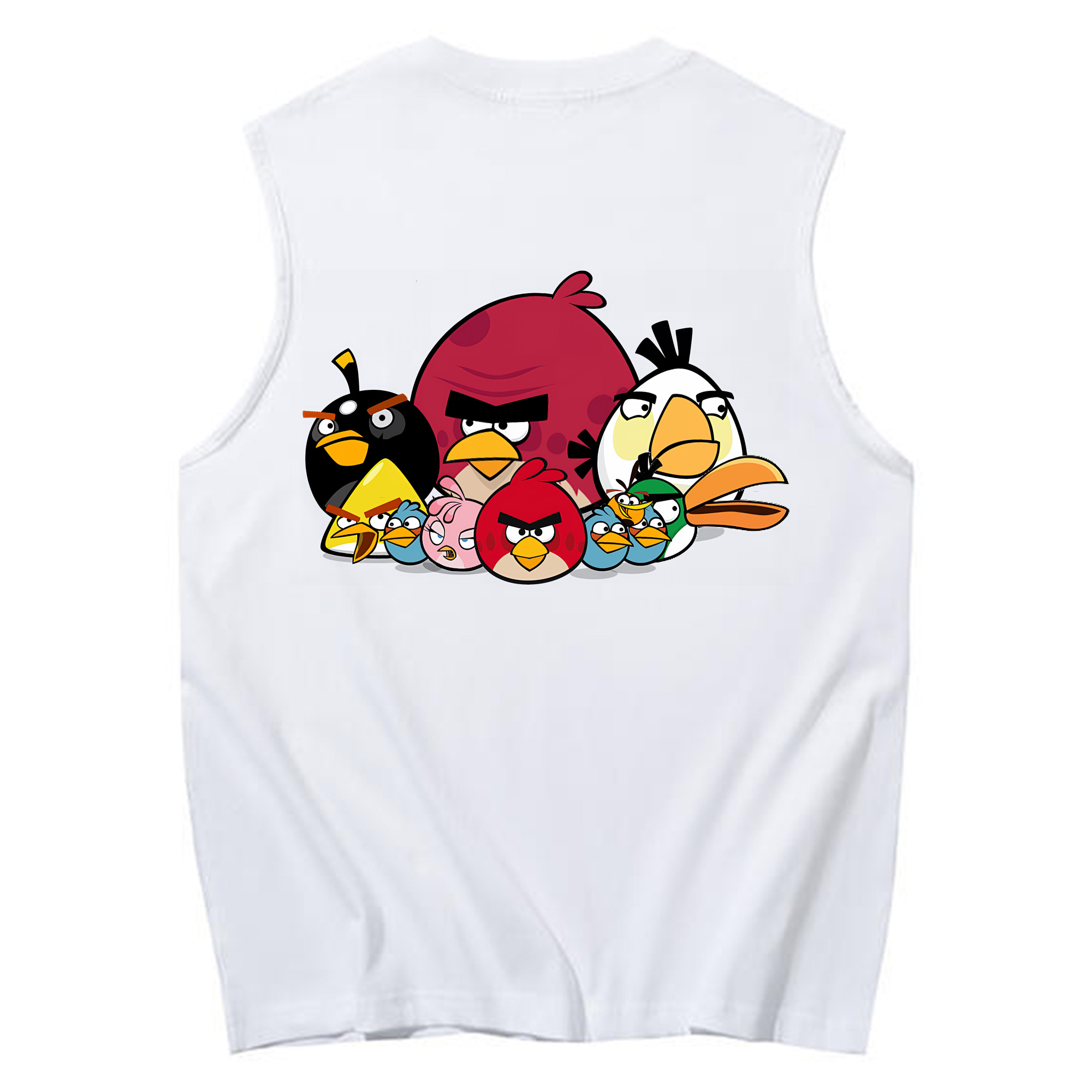 （画像用） Angry Birds アングリーバード コットン100％タンクトップ（背面プリント）
