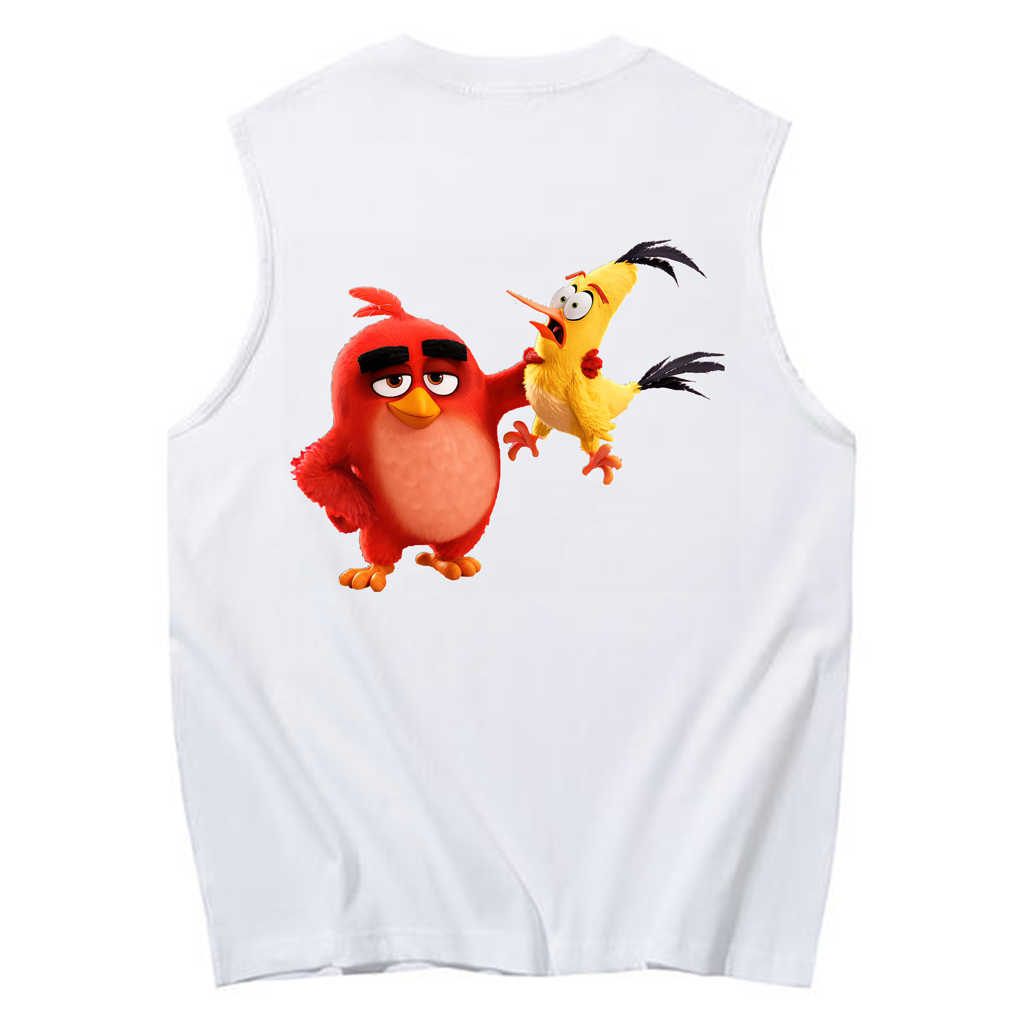 （画像用） Angry Birds アングリーバード コットン100％タンクトップ（背面プリント）