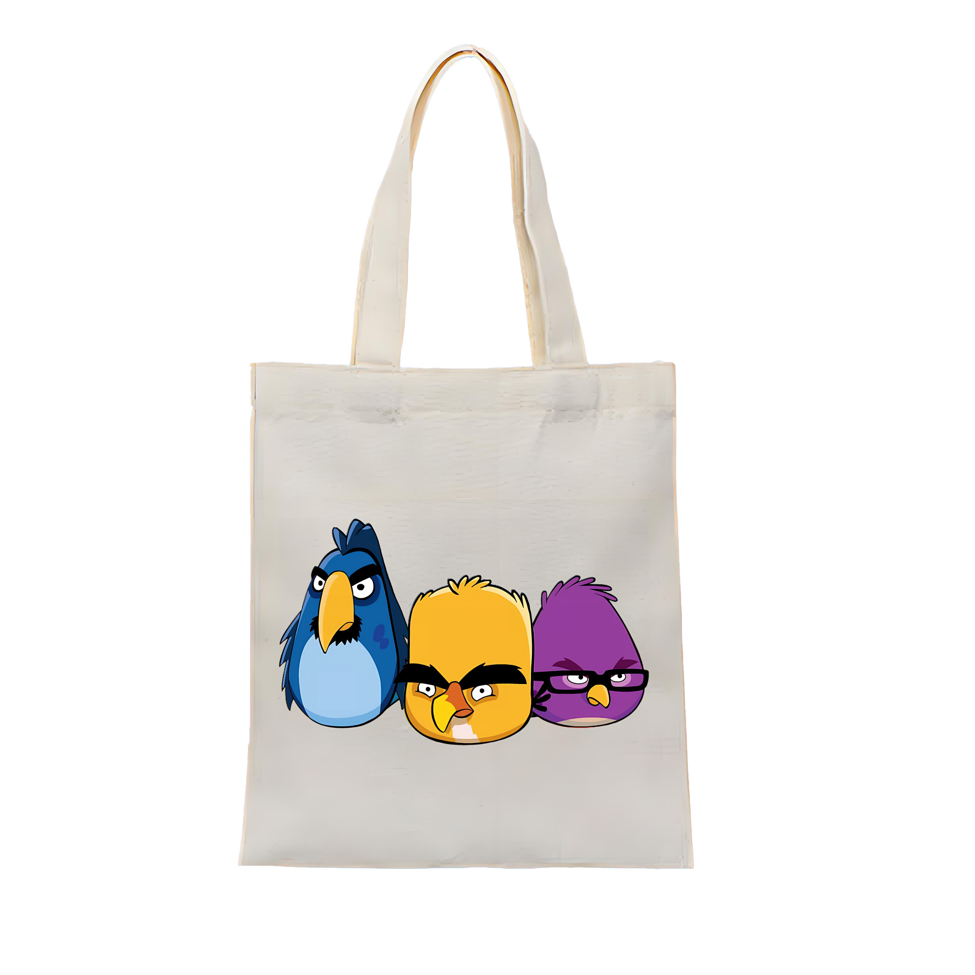 （画像用） Angry Birds アングリーバード 縦型キャンバス生地手提げバッグ　トートバッグ