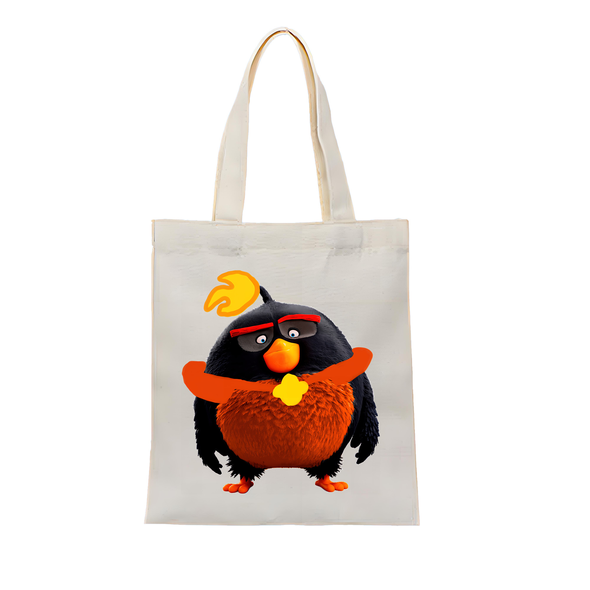 （画像用） Angry Birds アングリーバード 縦型キャンバス生地手提げバッグ　トートバッグ