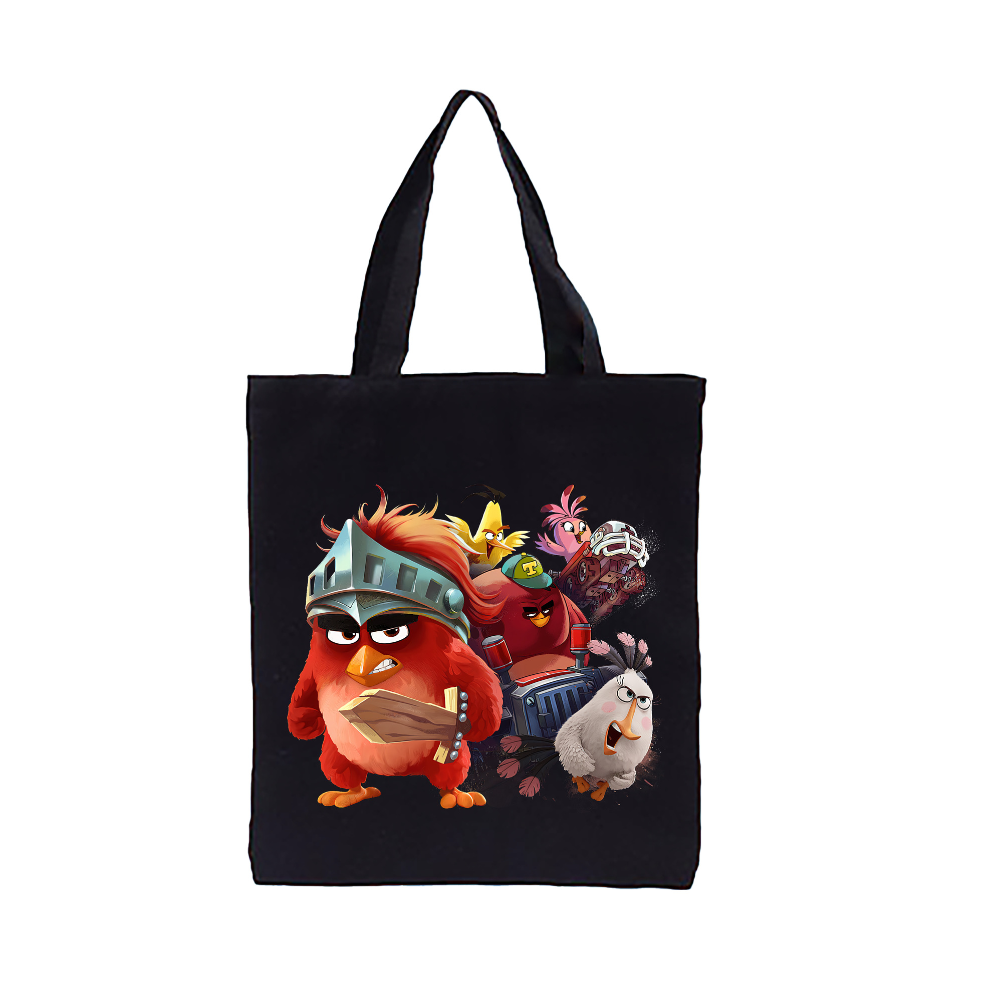 （画像用） Angry Birds アングリーバード 縦型キャンバス生地手提げバッグ　トートバッグ
