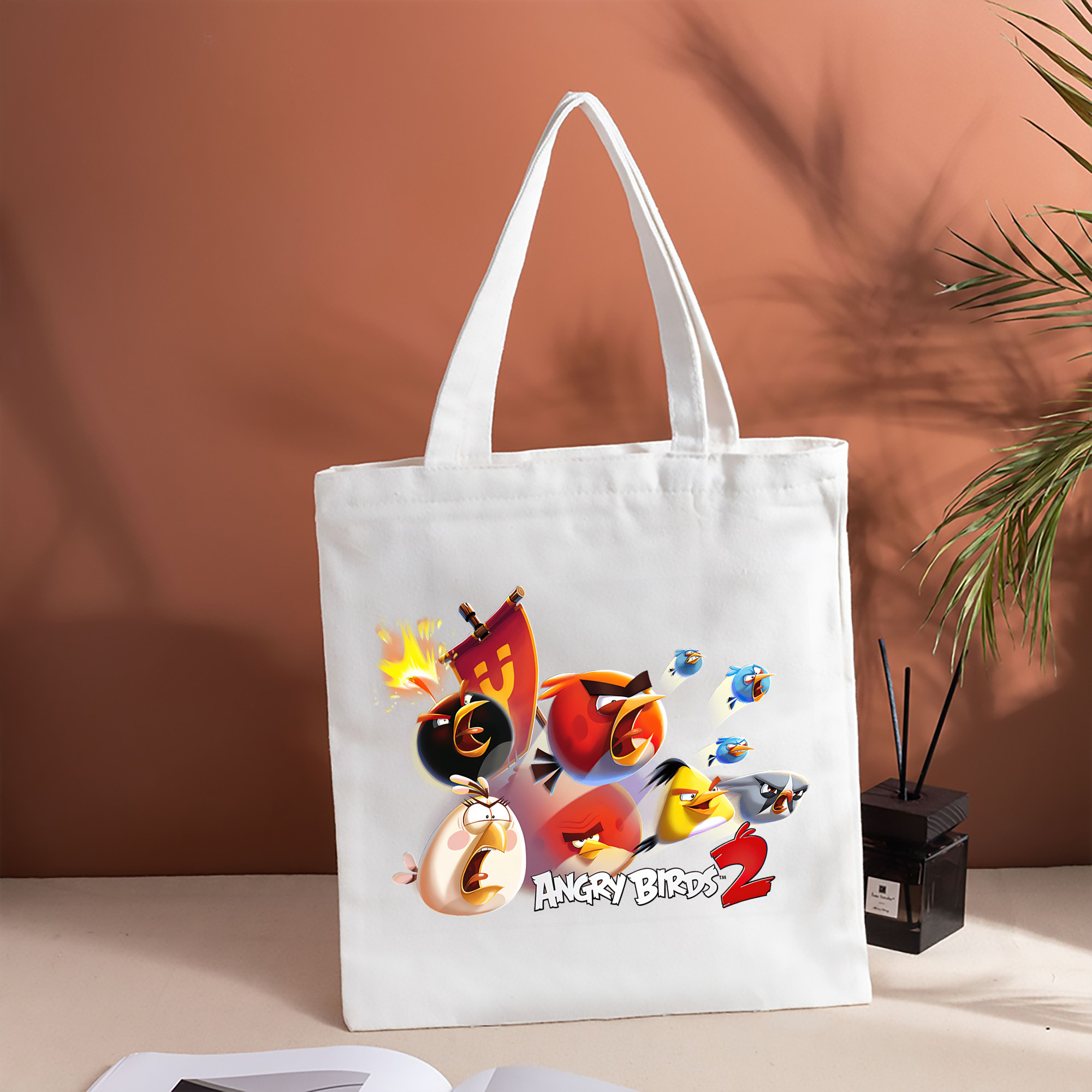Angry Birds アングリーバード 縦型キャンバス生地手提げバッグ　トートバッグ