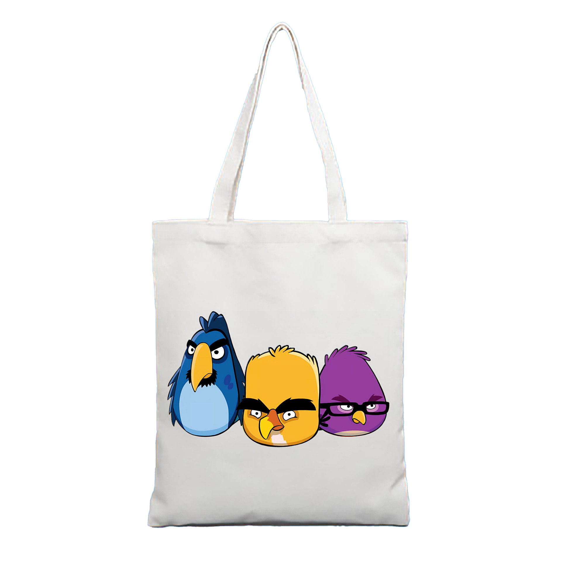 （画像用） Angry Birds アングリーバード 縦型キャンバス生地手提げバッグ　トートバッグ