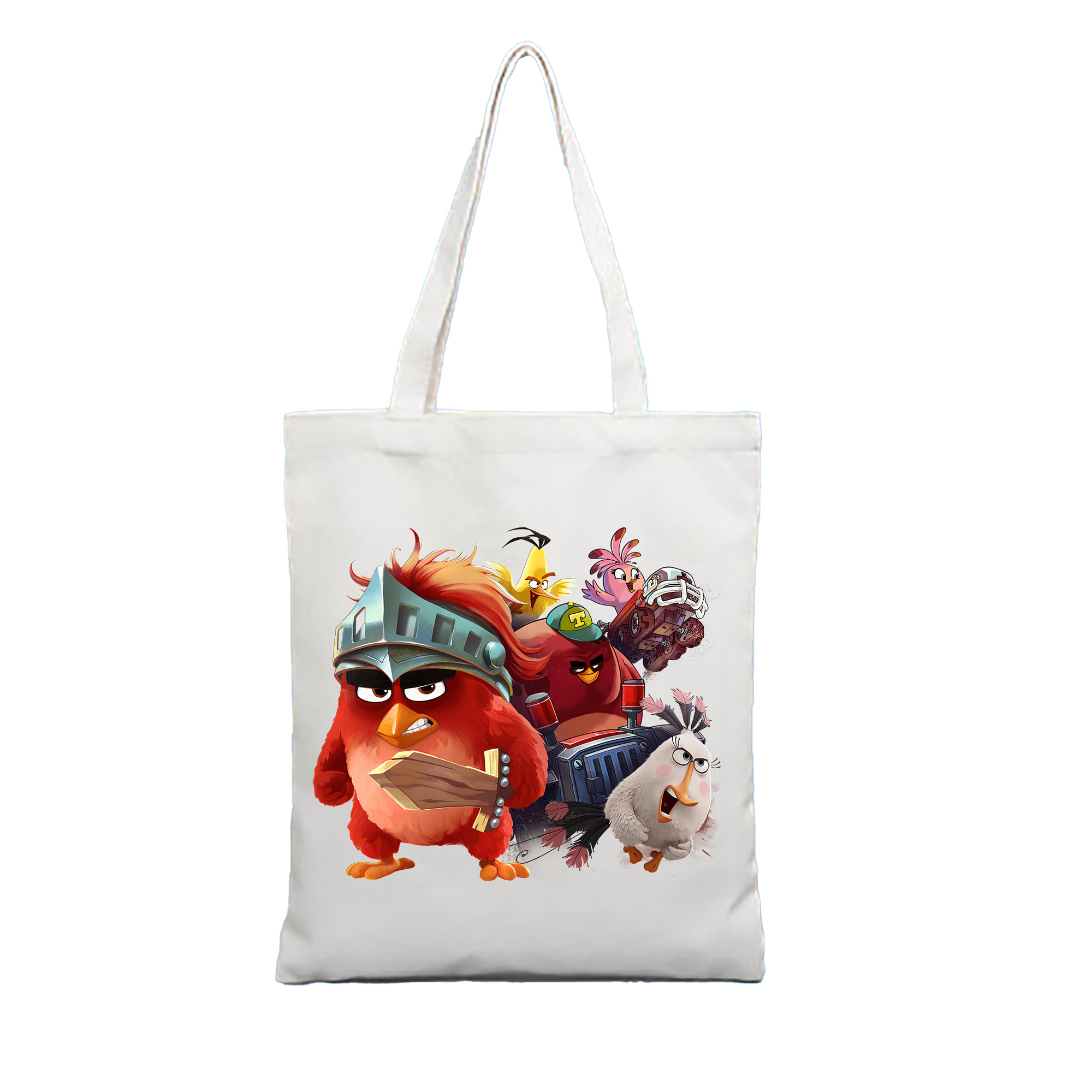 （画像用） Angry Birds アングリーバード 縦型キャンバス生地手提げバッグ　トートバッグ
