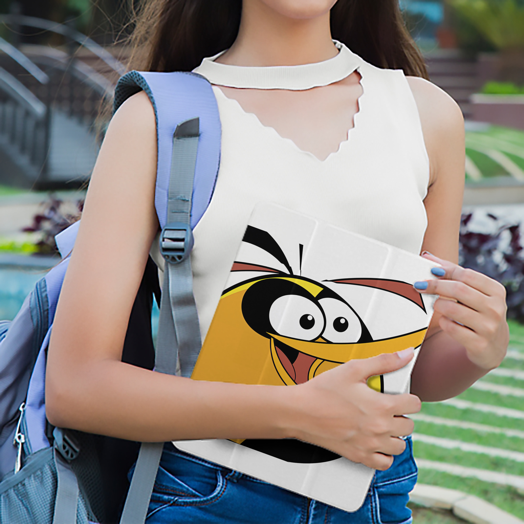 Angry Birds アングリーバード IPad ケース ペン収納付き 三つ折りスタンド PUレザー×シリコン 対応機種9.5/10.5/10.9インチ